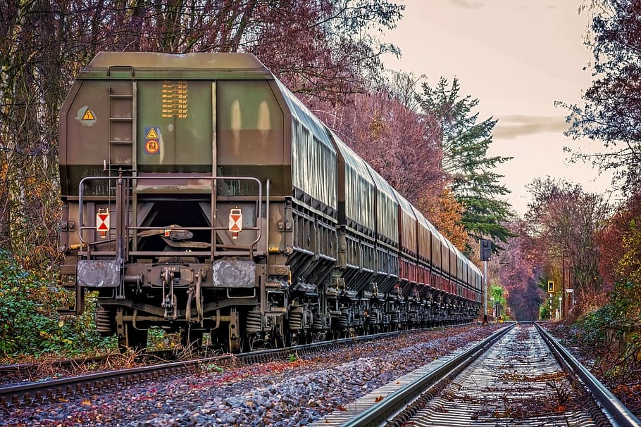 Wagon, Train, Track, Siding, Railway, Transport, Freight - Freight Train Siding , HD Wallpaper & Backgrounds