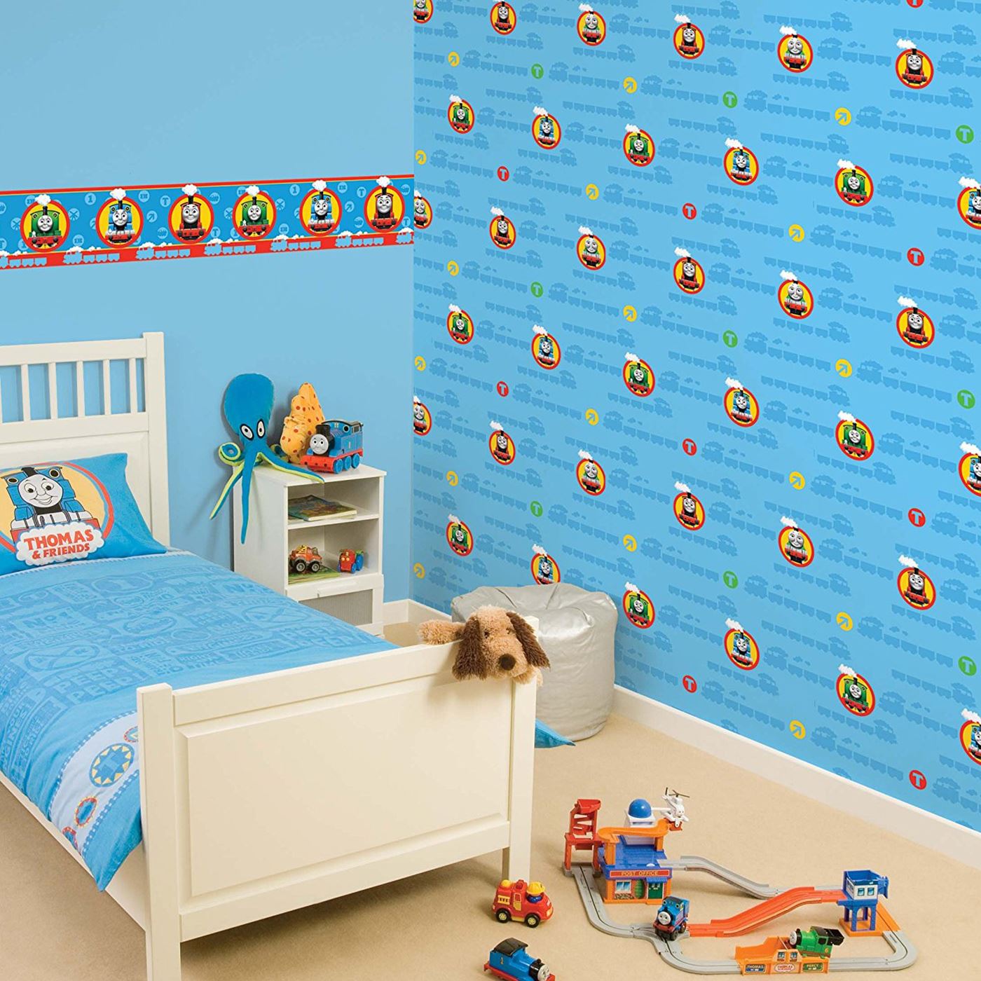 Thomas Amp Friends Wall Decor Kids Wallpaper Border - Thomas And Friends Bedroom , HD Wallpaper & Backgrounds