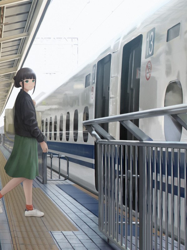 Love Live, Kurosawa Dia, Train Station, Green Eyes, - Metro , HD Wallpaper & Backgrounds