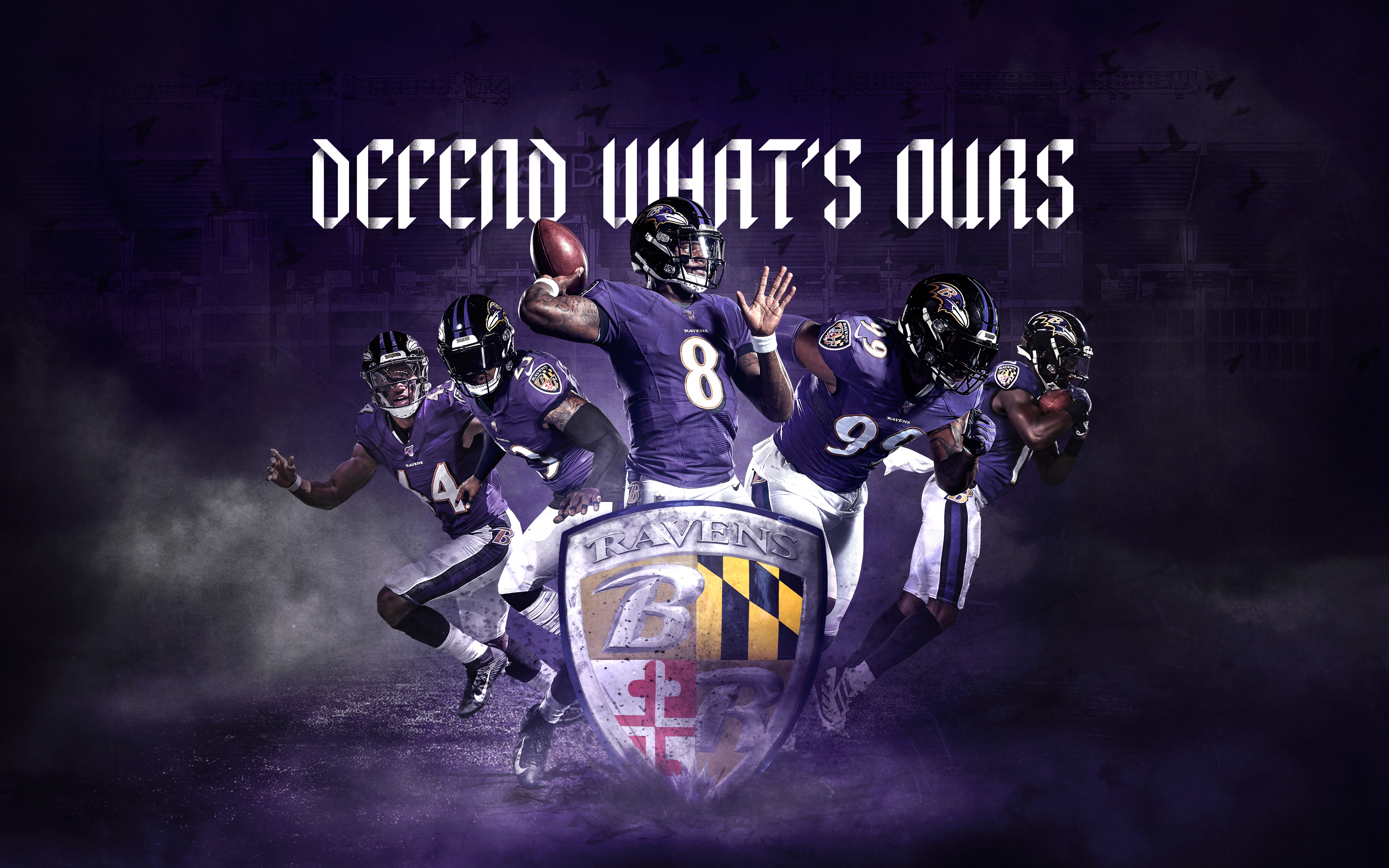 Ravens Wallpapers Baltimore Ravens Baltimoreravens - Ravens Defend What's Ours , HD Wallpaper & Backgrounds