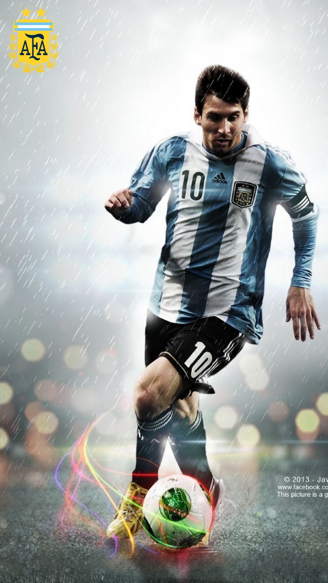 Messi Argentina Wallpaper Iphone Hd With Resolution - Messi Kicking A Ball , HD Wallpaper & Backgrounds