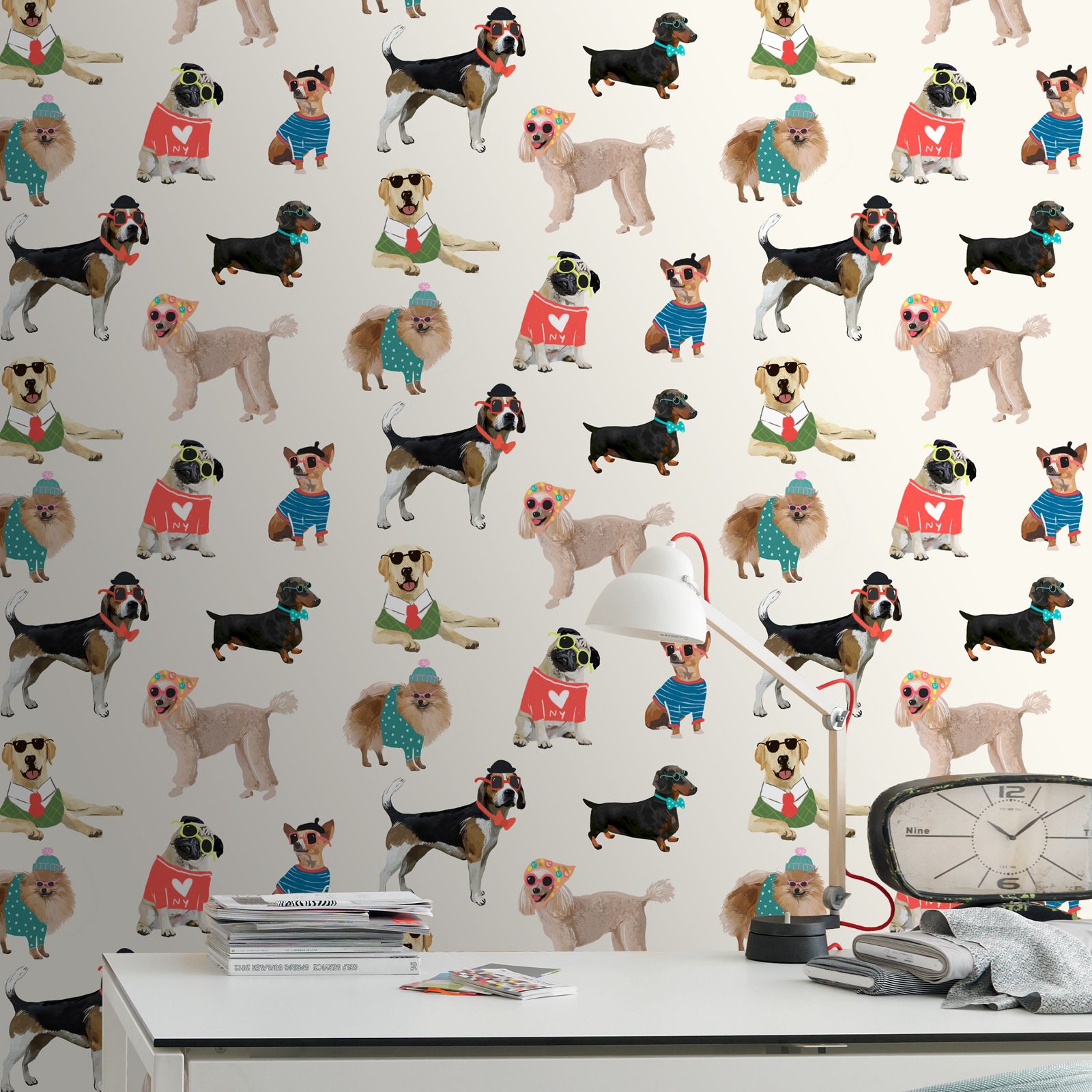 Dog Themed Wallpaper - Tapeta W Pieski Na Ścianę , HD Wallpaper & Backgrounds