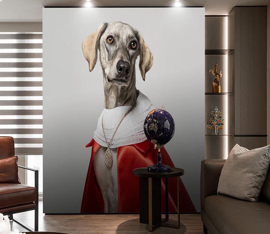 3d Dog 328 Wall Murals - Arte Abstrata Na Parede , HD Wallpaper & Backgrounds