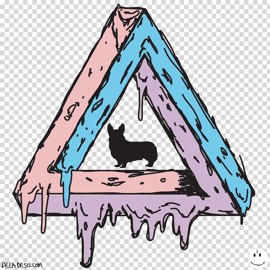 Penrose Triangle, Triangle, Triangle, Dog Like Mammal, - Triangle Dripping Effect Picsart , HD Wallpaper & Backgrounds