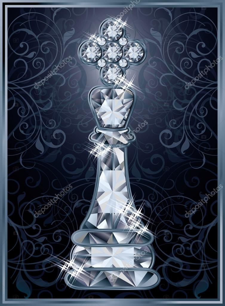 Diamond Chess King Card, Vector Illustration Stock - Chess King Wallpaper Hd , HD Wallpaper & Backgrounds