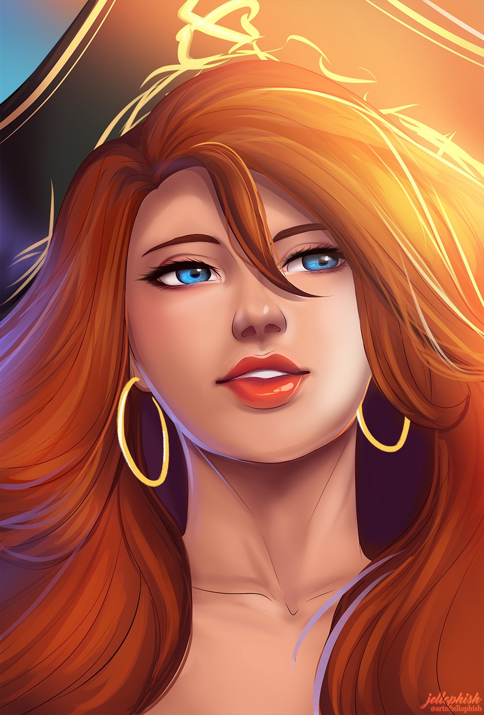 Miss Fortune Portrait By Jellophish Hd Wallpaper Background - Miss Fortune Tumblr Lol , HD Wallpaper & Backgrounds