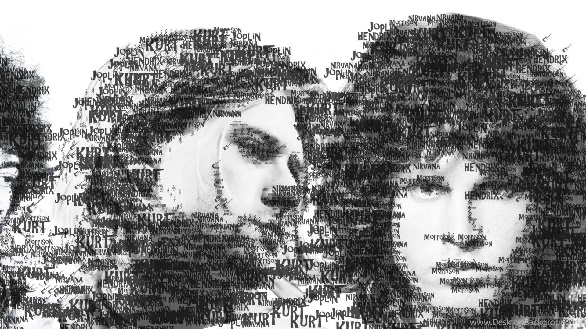 Jimi Hendrix Kurt Cobain Jim Morrison Janis Joplin - Jimi Hendrix Jim Morrison Kurt Cobain , HD Wallpaper & Backgrounds