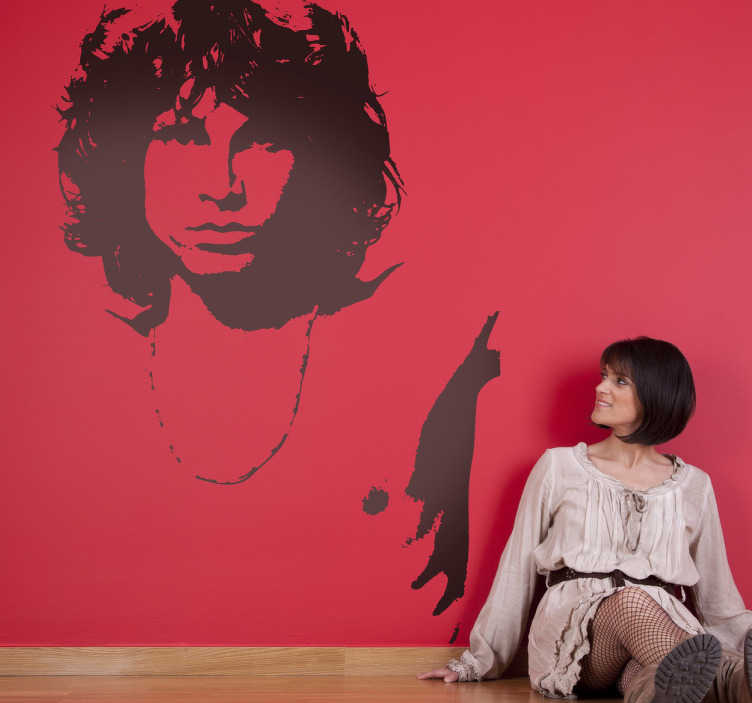 Jim Morrison S Face Wall Sticker - Jim Morrison The Doors Logo , HD Wallpaper & Backgrounds