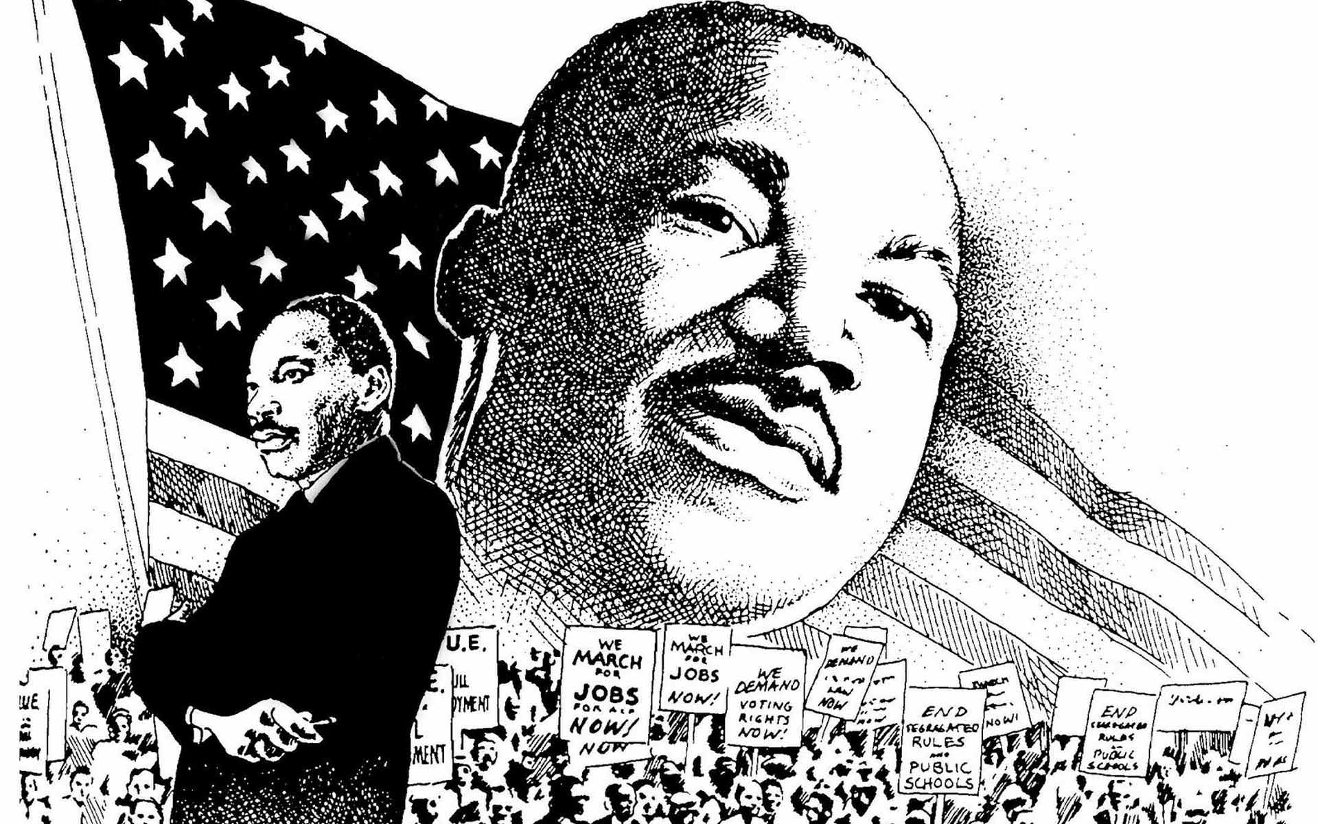 Martin Luther King Jr Wallpaper Sf Wallpaper - Martin Luther King Day Drawing , HD Wallpaper & Backgrounds