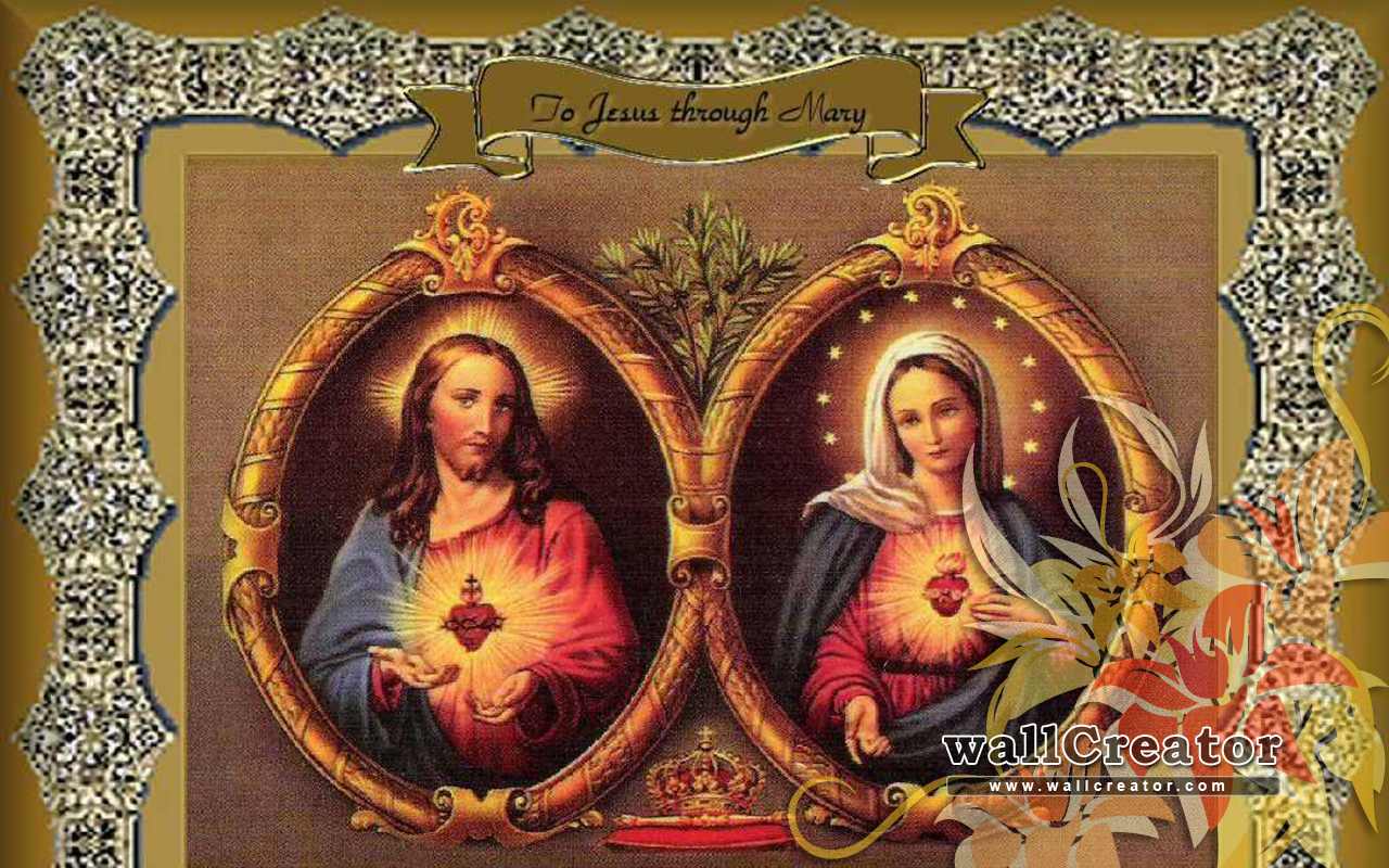 Jesus And Maria - Jesus And Mary , HD Wallpaper & Backgrounds