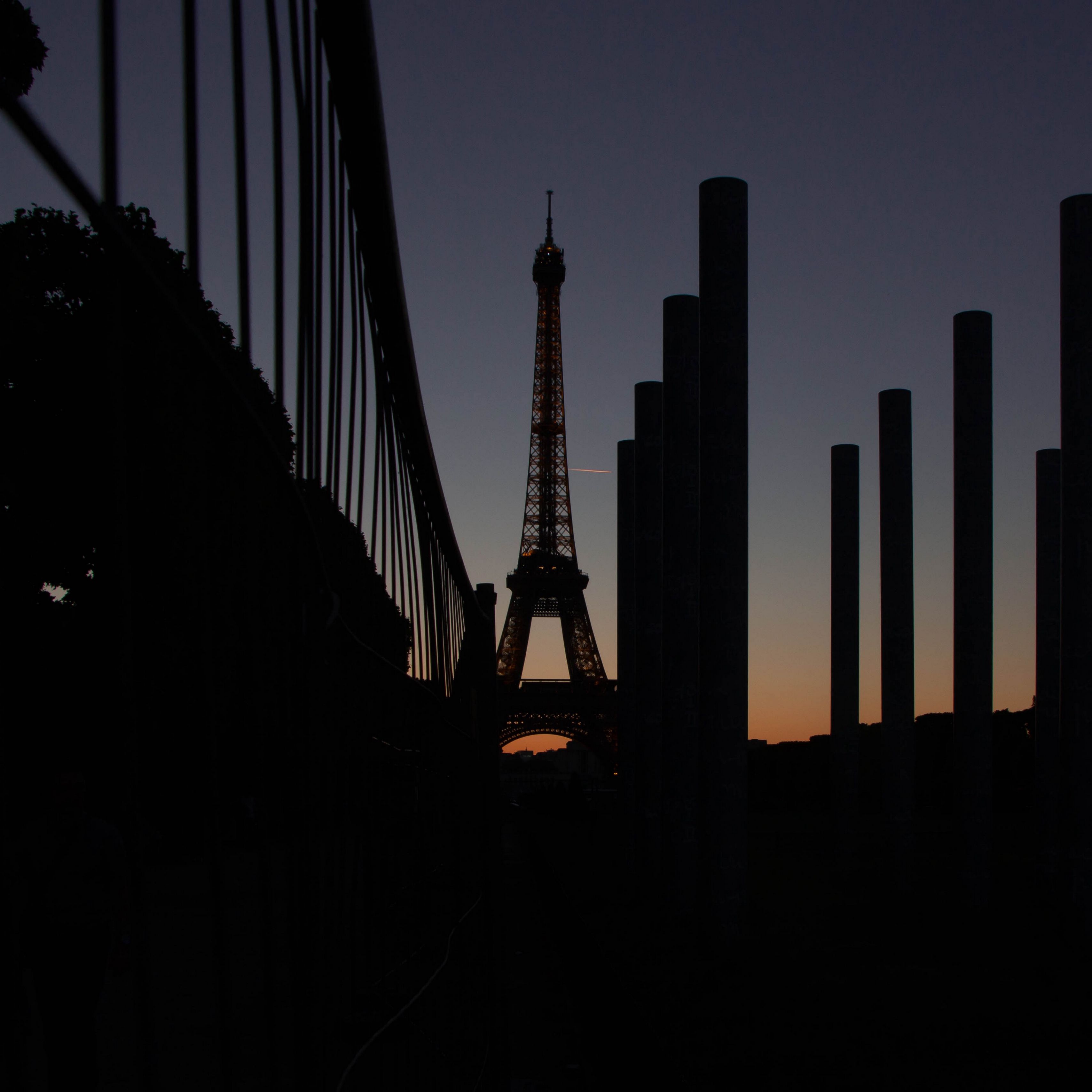 Wallpaper Eiffel Tower, Paris, Night - Eiffel Tower , HD Wallpaper & Backgrounds