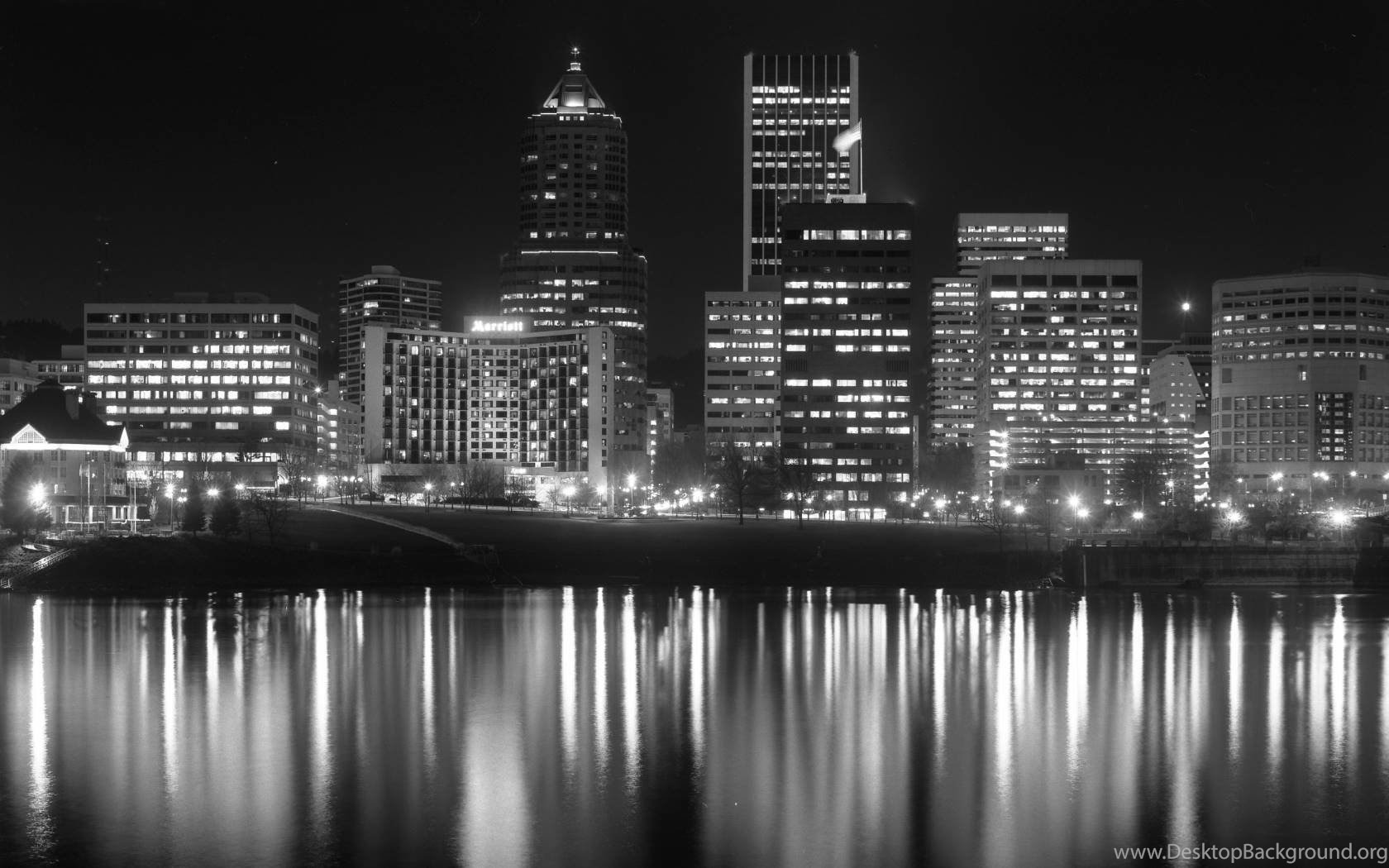 Portland Oregon Wallpapers Bing Images - Portland Background Black And White , HD Wallpaper & Backgrounds