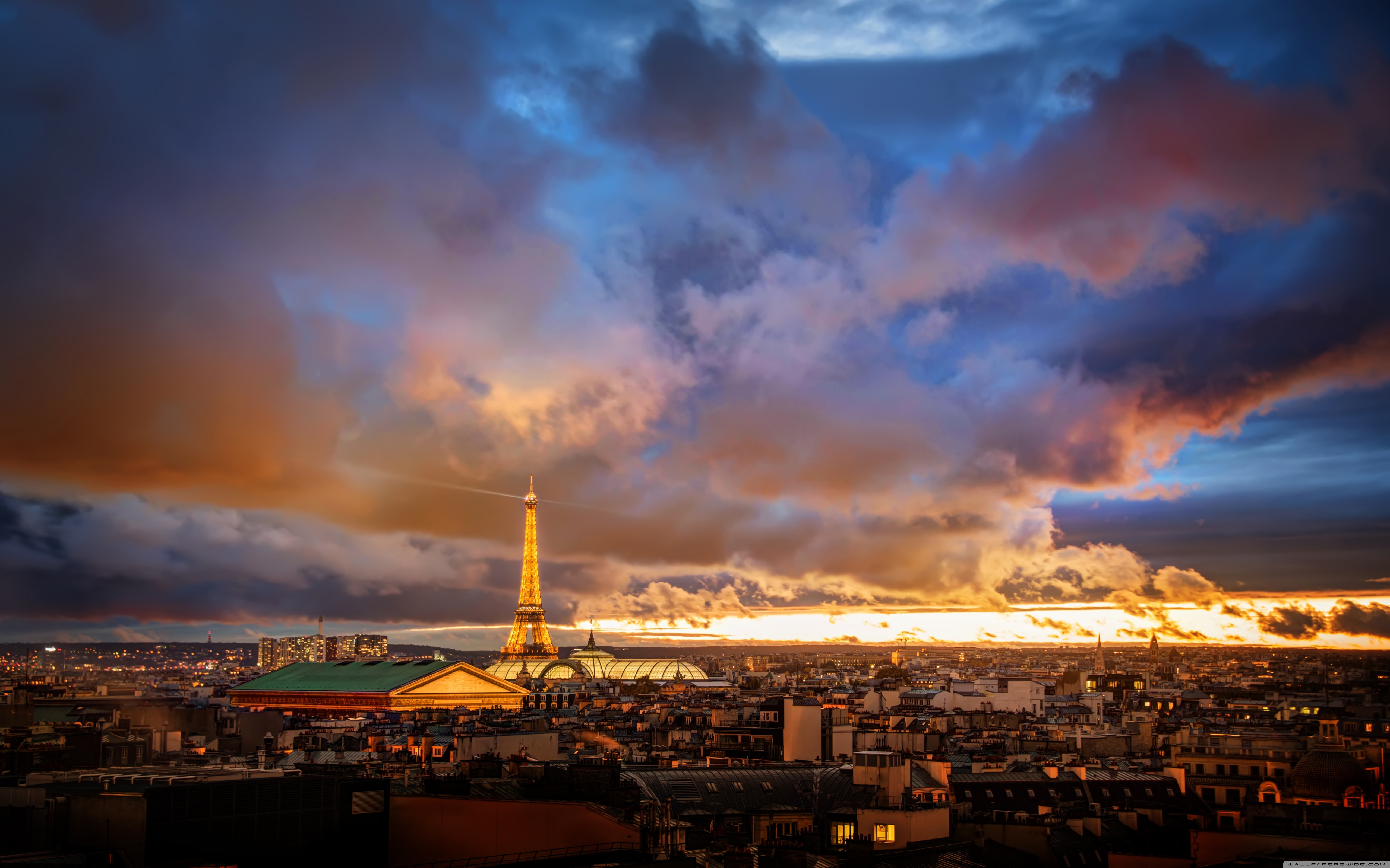 Paris Night Wallpaper - Paris , HD Wallpaper & Backgrounds
