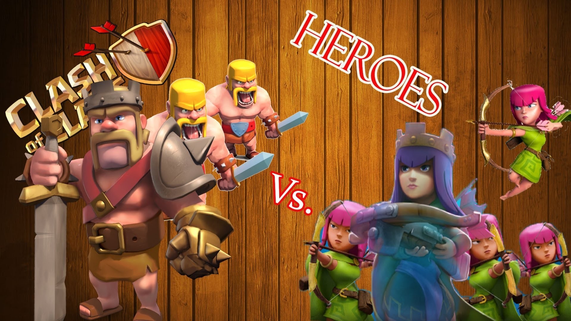 Clash Of Clans Barbarian King And Archer Queen , HD Wallpaper & Backgrounds