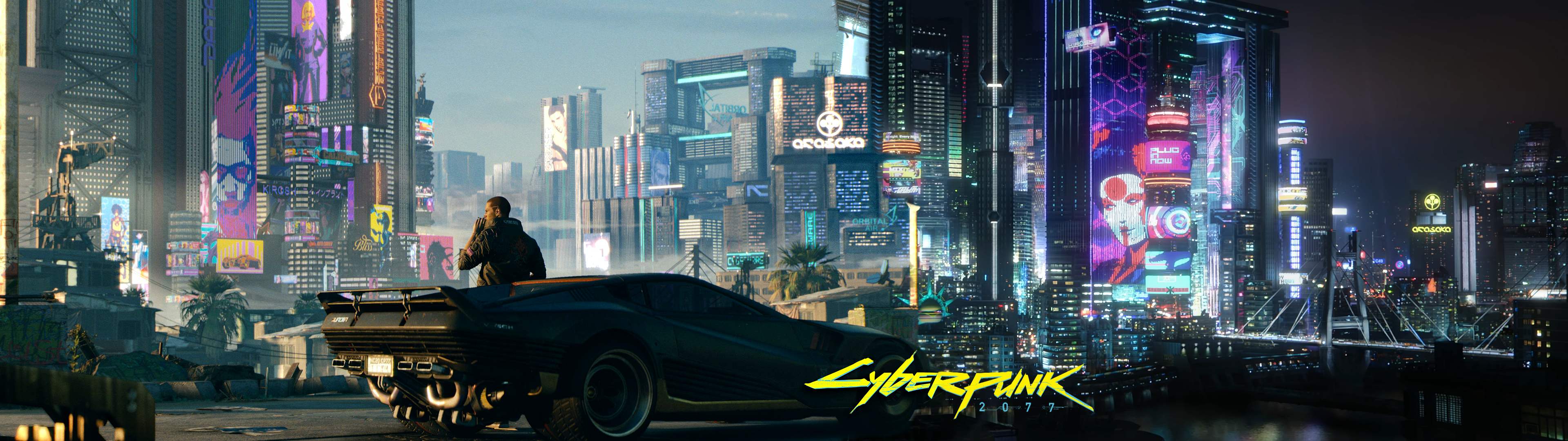 Dual Monitor Wallpaper Cyberpunk , HD Wallpaper & Backgrounds