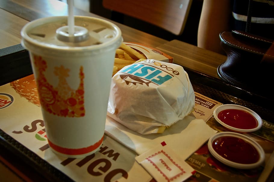 Photo Of Burger King Burger Beside Cup And Ketchup - Burger King , HD Wallpaper & Backgrounds