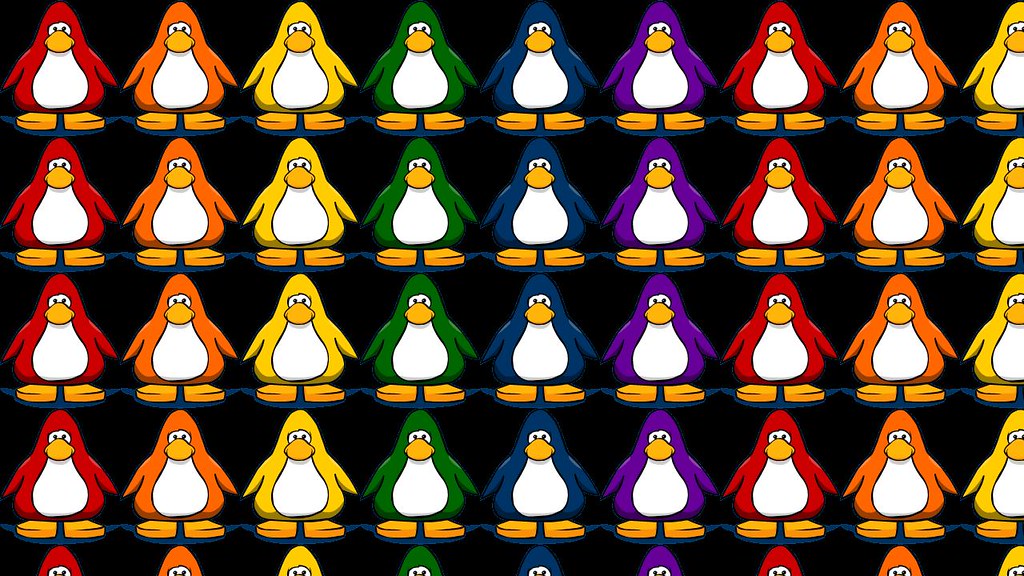 Club Penguin Black Background , HD Wallpaper & Backgrounds