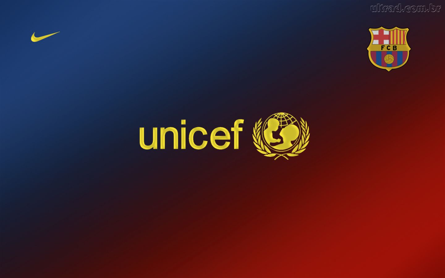 Barcelona Logo Wallpaper Widescreen - Unicef Fc Barcelona , HD Wallpaper & Backgrounds