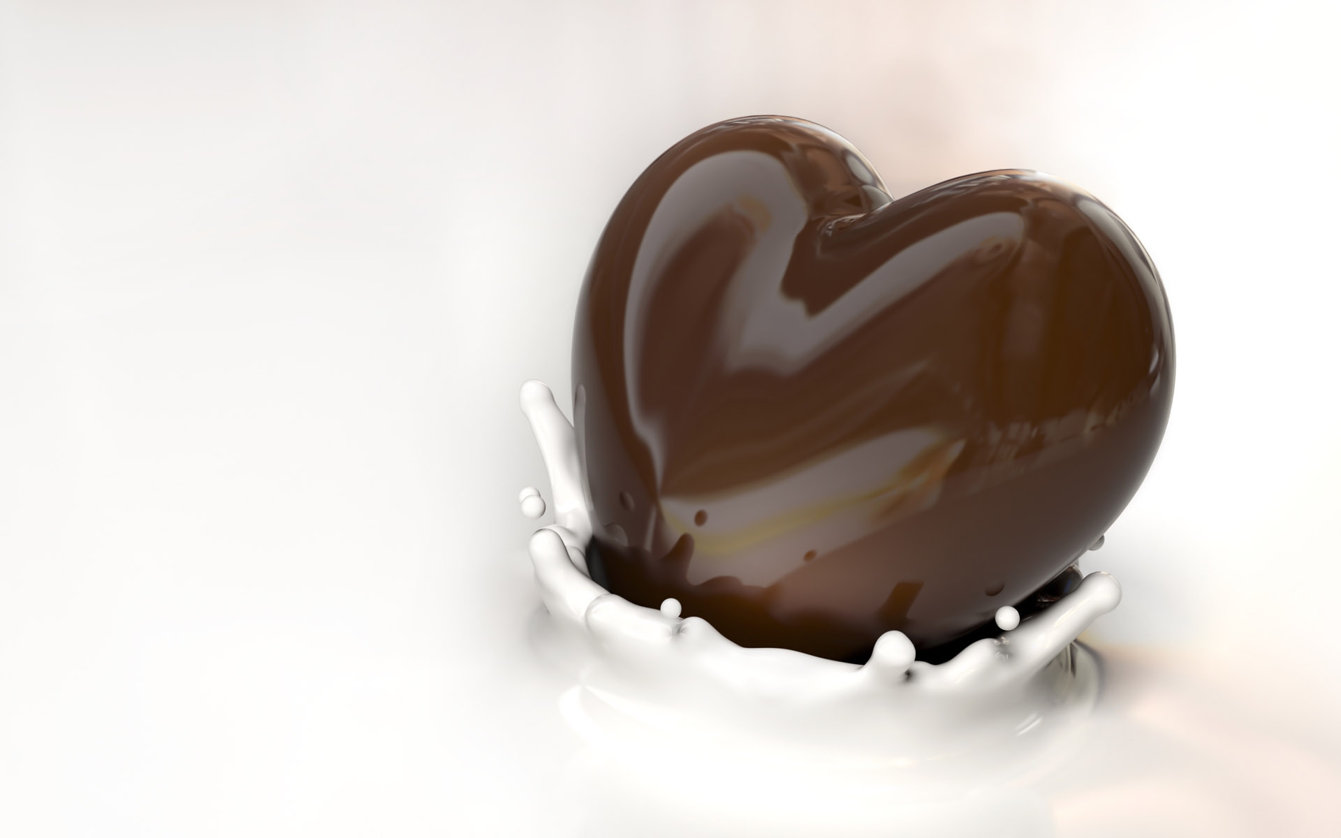 Chocolate Wallpaper - Chocolate And Milk Heart Shaped , HD Wallpaper & Backgrounds