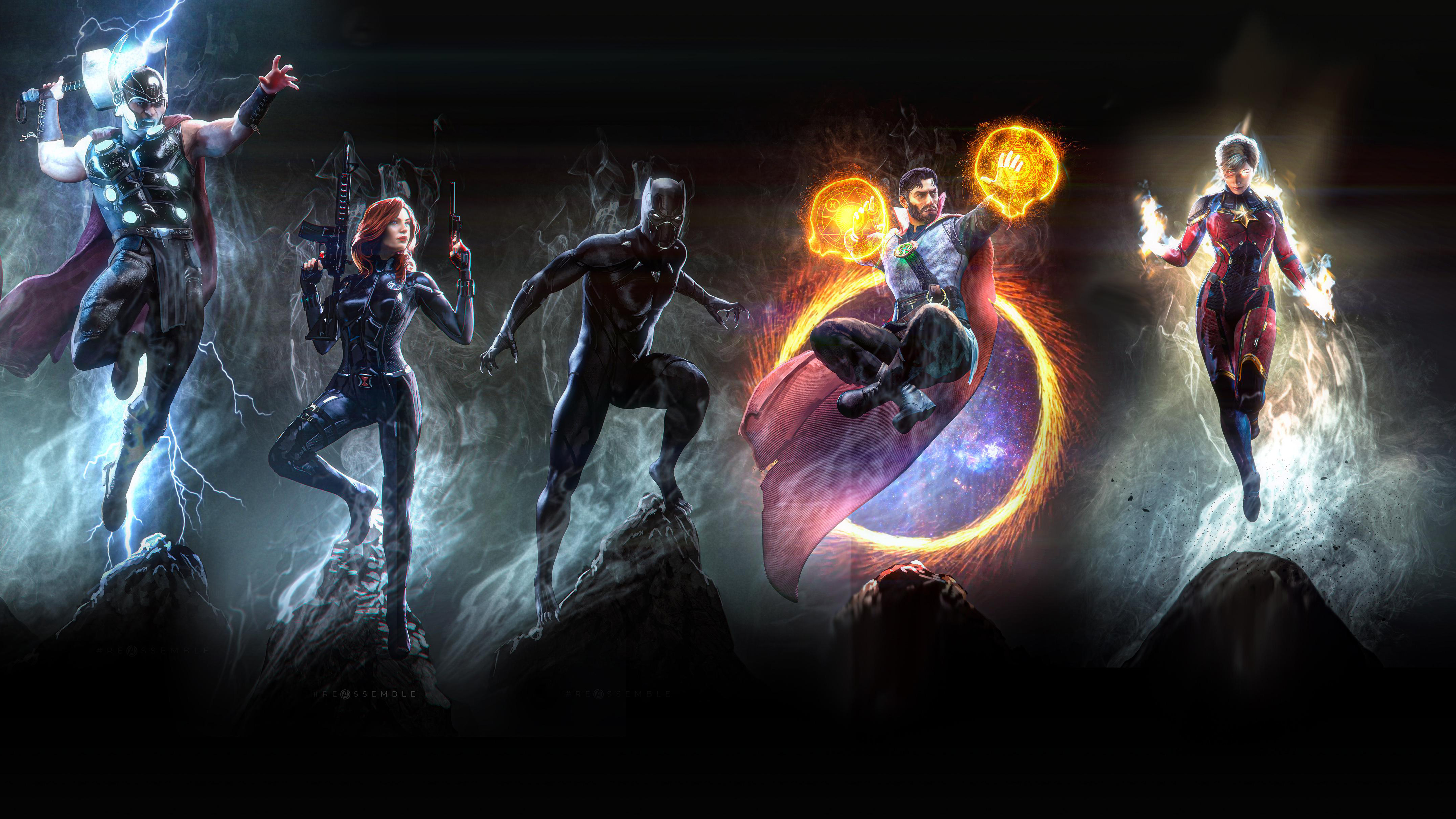 Marvel Heroes Wallpaper 4k , HD Wallpaper & Backgrounds