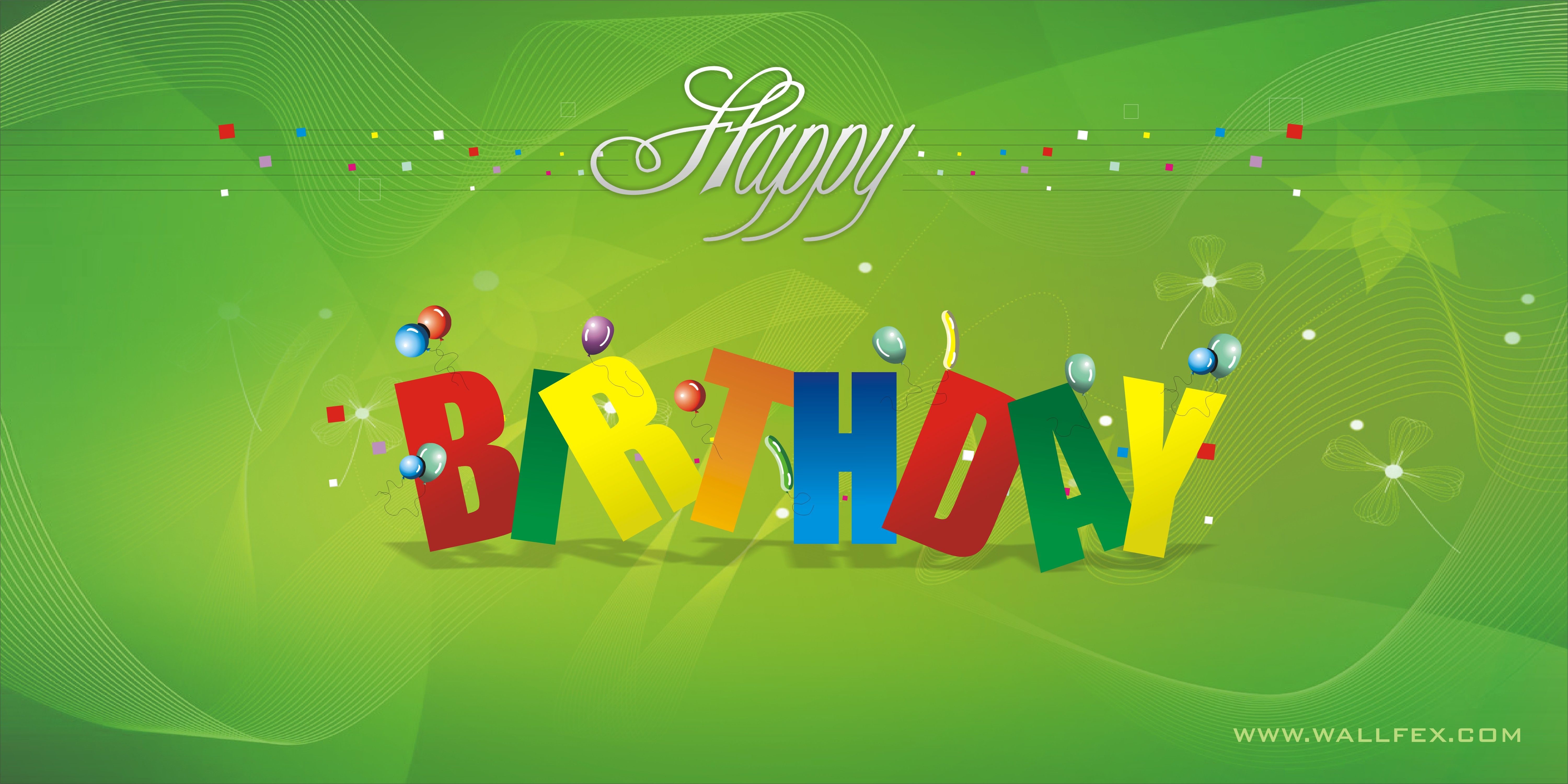 Happy Birthday Hd Green , HD Wallpaper & Backgrounds