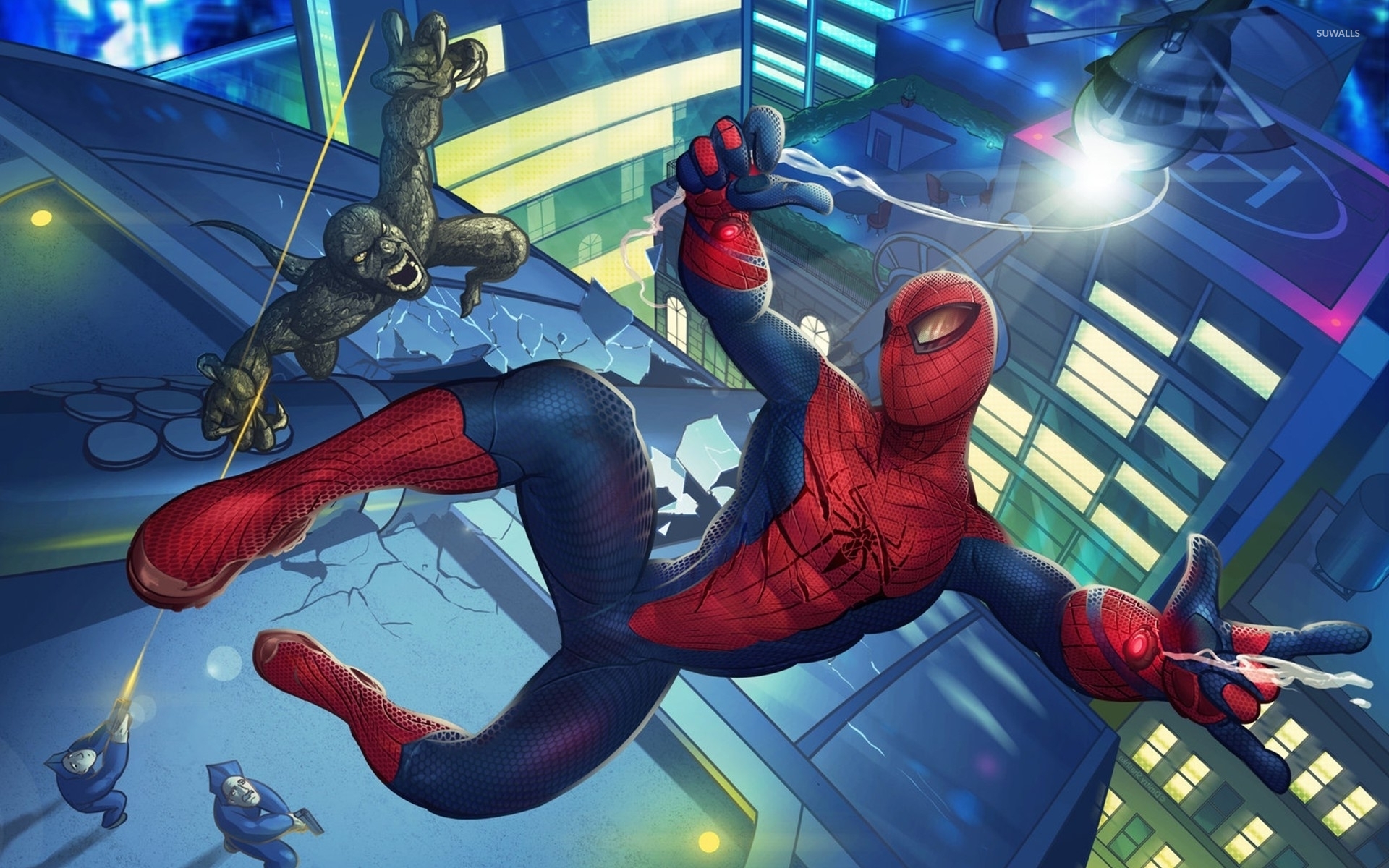 Spiderman Fighting , HD Wallpaper & Backgrounds