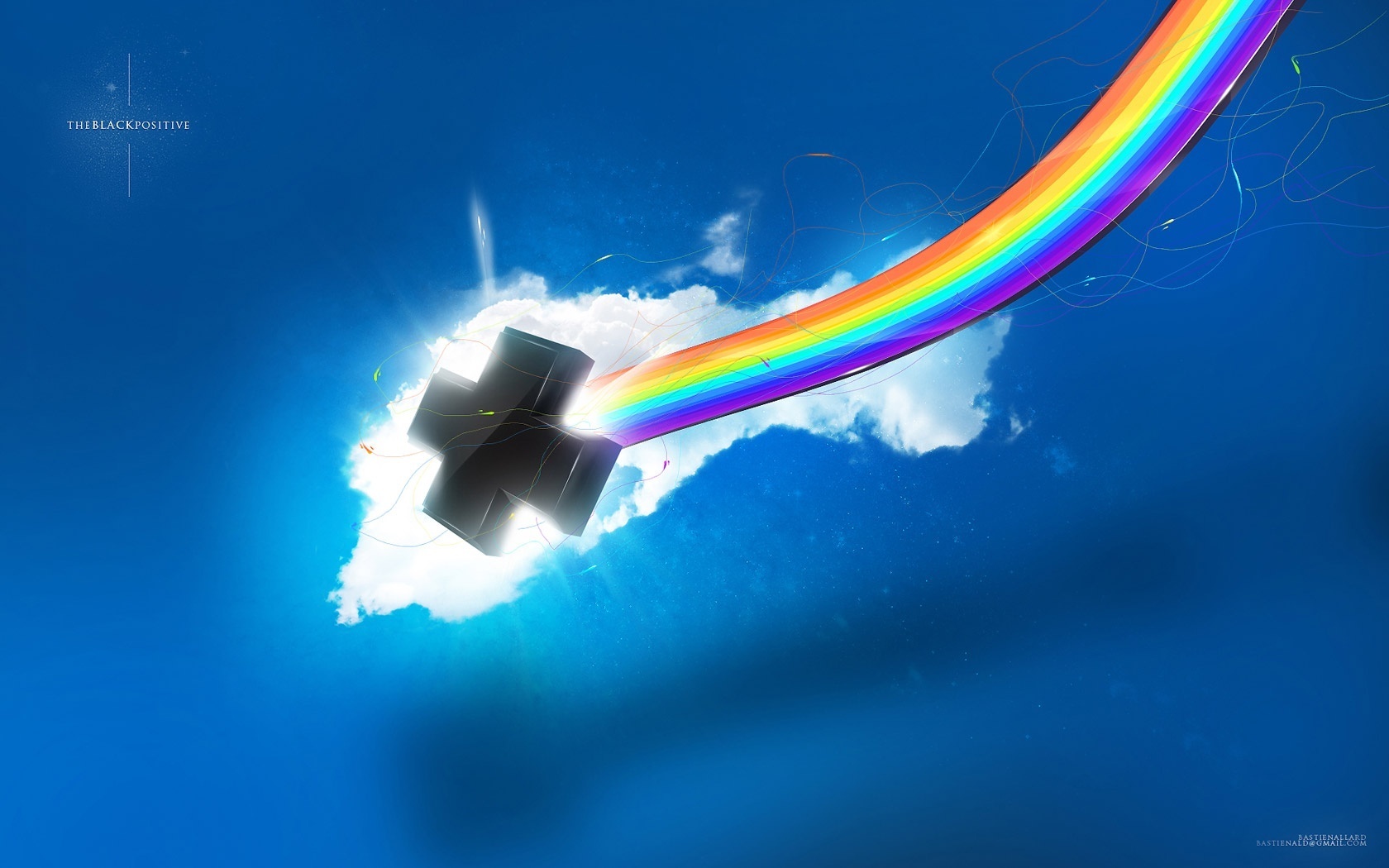 Cross, Rainbow, The Sky - Positive Hd , HD Wallpaper & Backgrounds