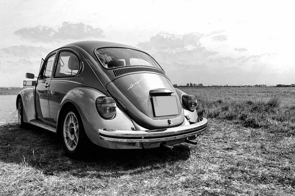 Volkswagen Beetle Bug Black White - Vw Old Beetle 4k , HD Wallpaper & Backgrounds