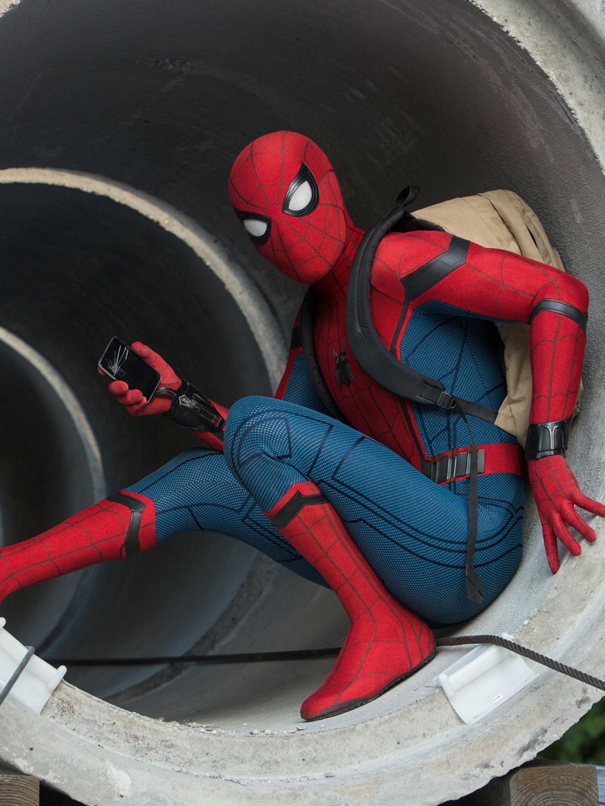 Spiderman Phone Wallpaper - Spiderman Homecoming Stark Suit , HD Wallpaper & Backgrounds