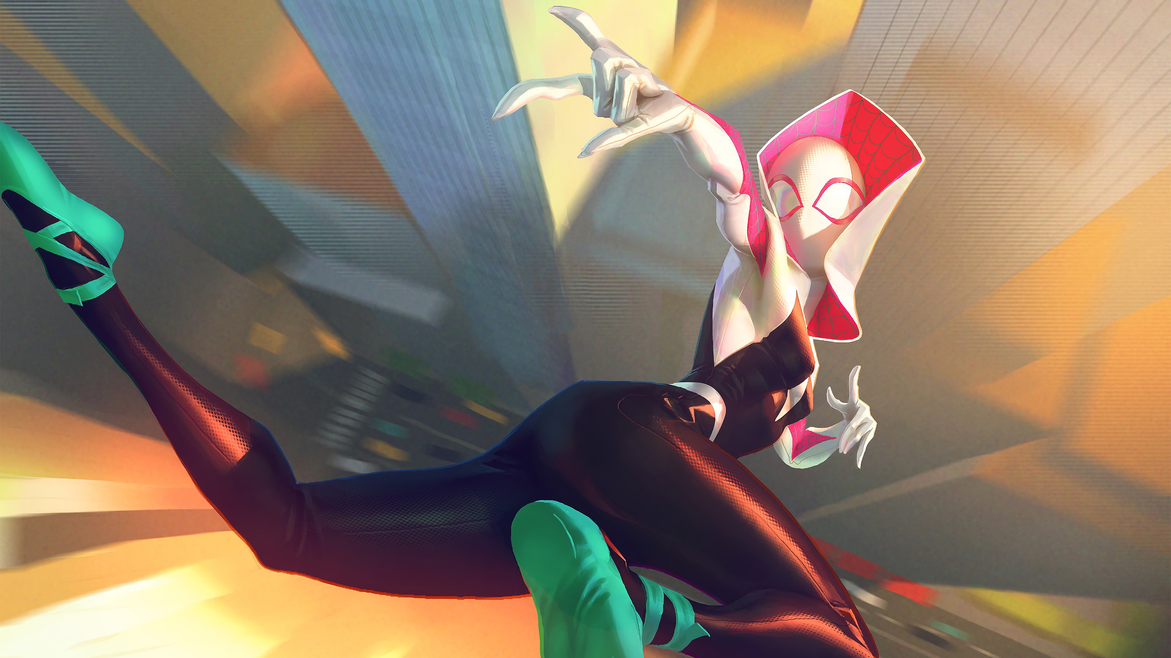 Spider Gwen Wallpaper - Spider Man Into The Spider Verse Gwen , HD Wallpaper & Backgrounds