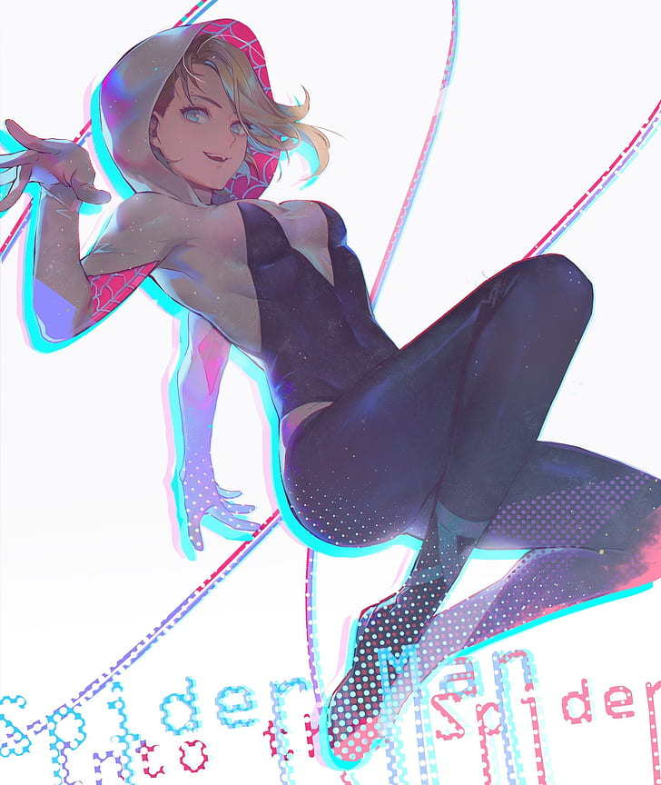 Gwen Stacy, Spider Gwen, Spider Gwen, Spider Man, Marvel - Spider Man Into The Spider Verse Gwen Drawing , HD Wallpaper & Backgrounds