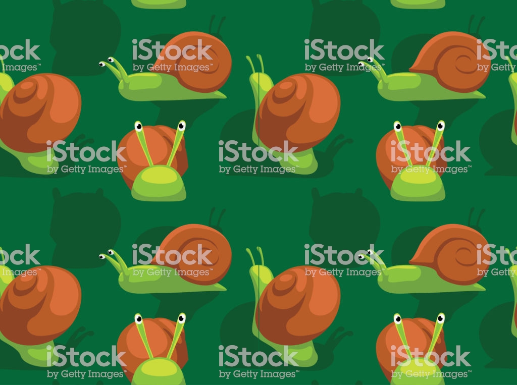 Cute Snail Cartoon Green Background Seamless Wallpaper - Illustration , HD Wallpaper & Backgrounds
