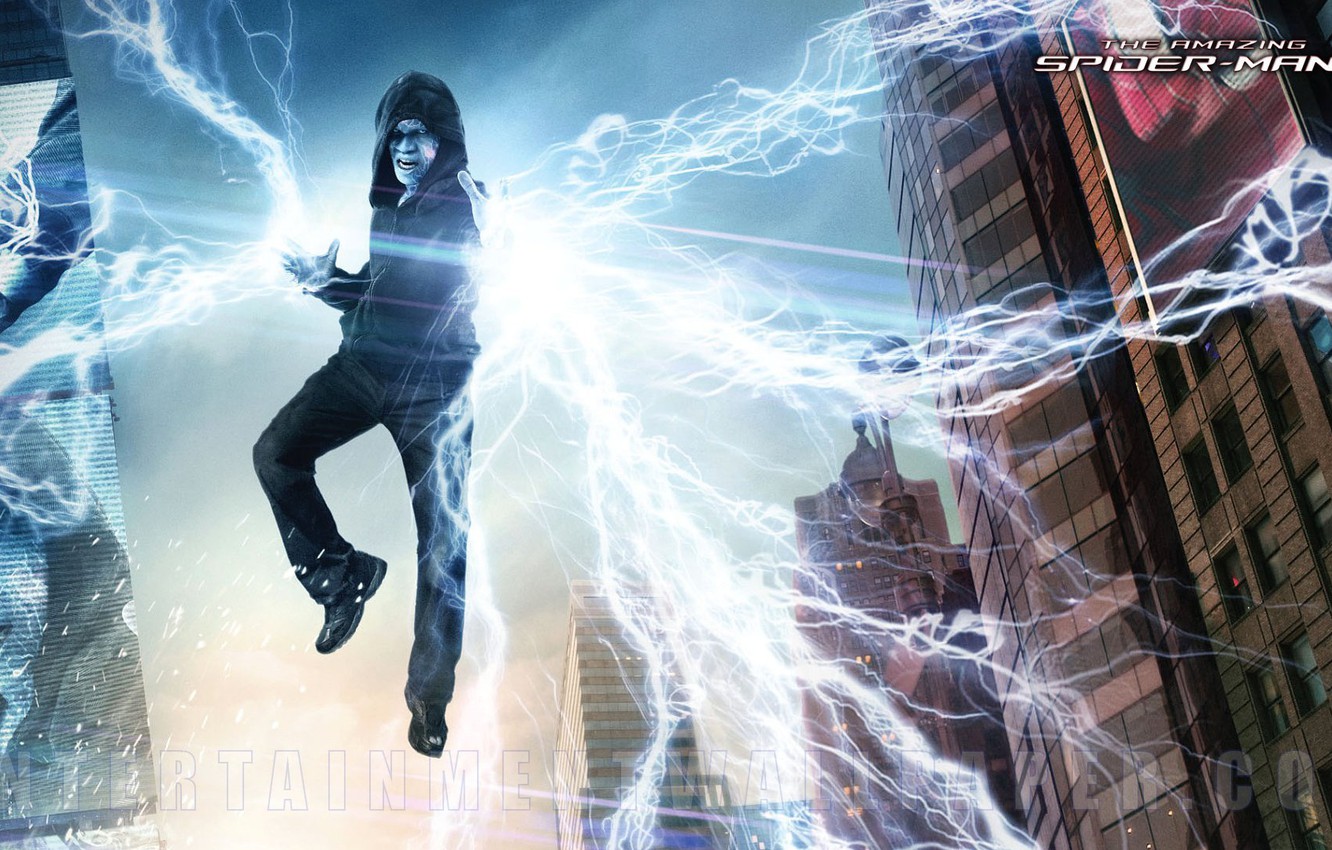 Photo Wallpaper Electro, The Amazing, Jamie Foxx, Spider - Amazing Spiderman 2 Rise Of Electro , HD Wallpaper & Backgrounds