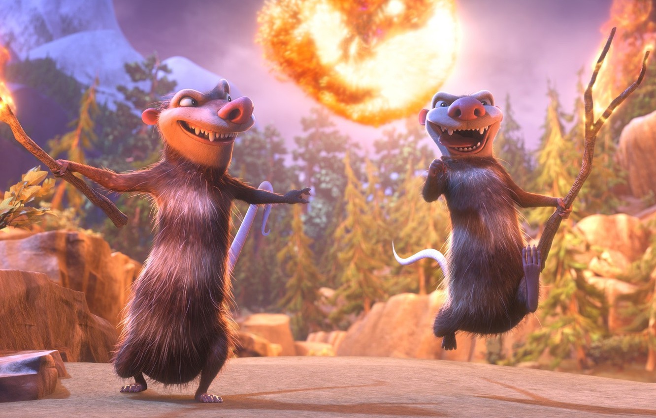 Photo Wallpaper Cinema, Ice Age, Crash, Wallpaper, - Ice Age Collision Course Crash And Eddie , HD Wallpaper & Backgrounds