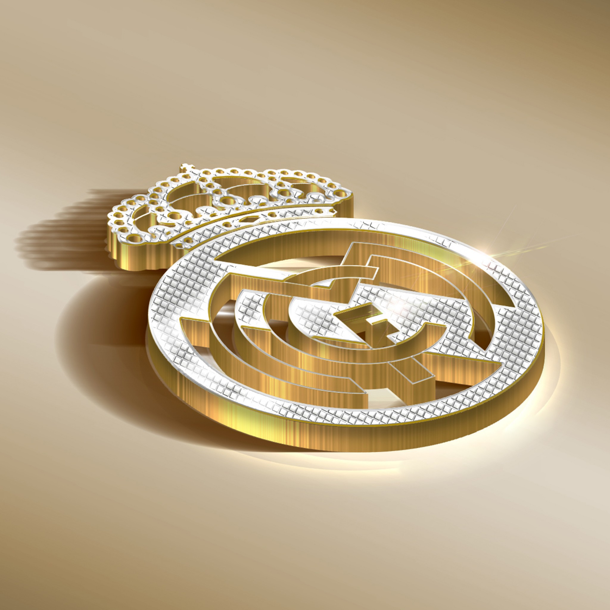 Real Madrid Logo Gold , HD Wallpaper & Backgrounds