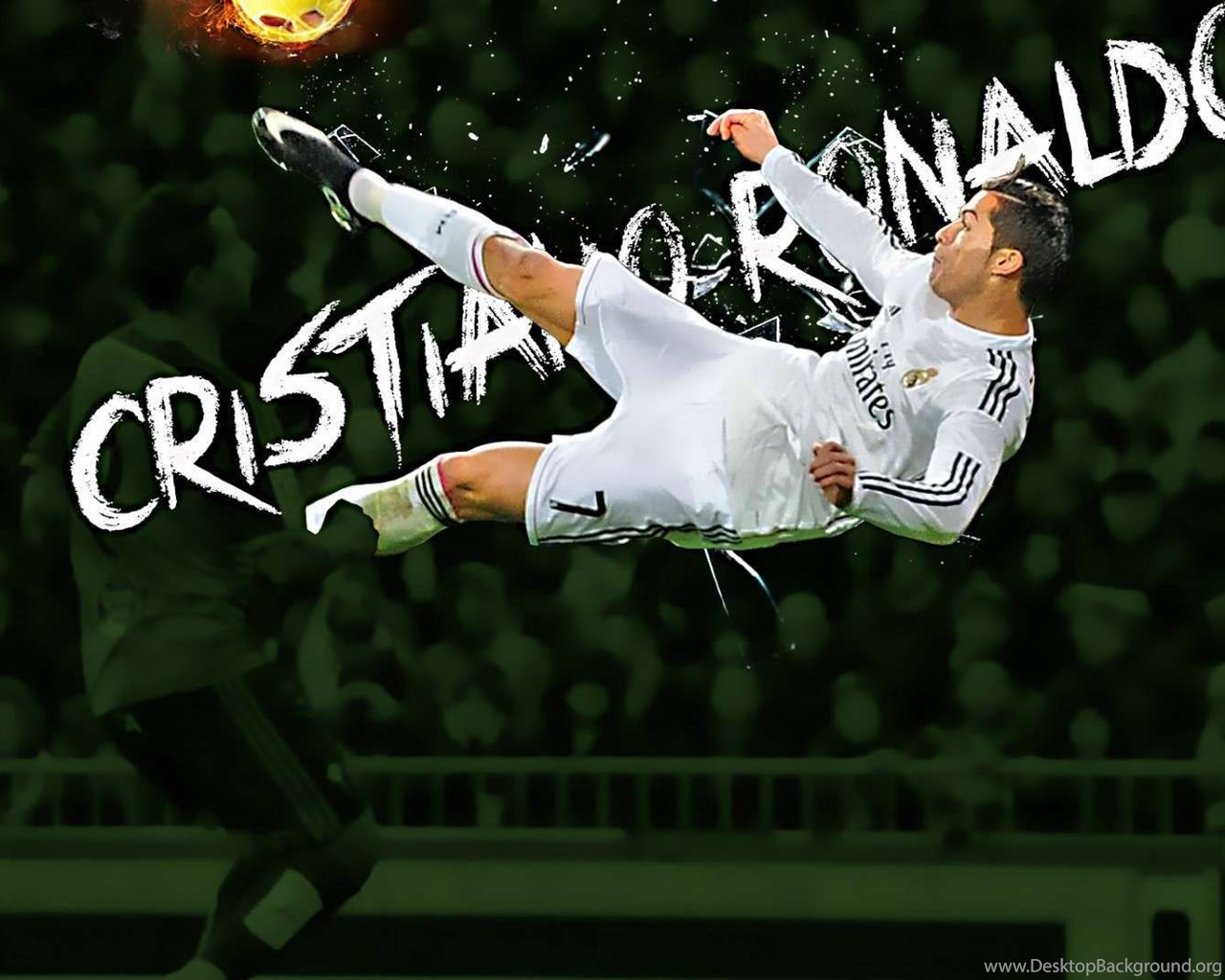 Cristiano Ronaldo Cr7 Flying Shot Football Hd Wallpaper - Desktop Wallpaper Football Ronaldo , HD Wallpaper & Backgrounds