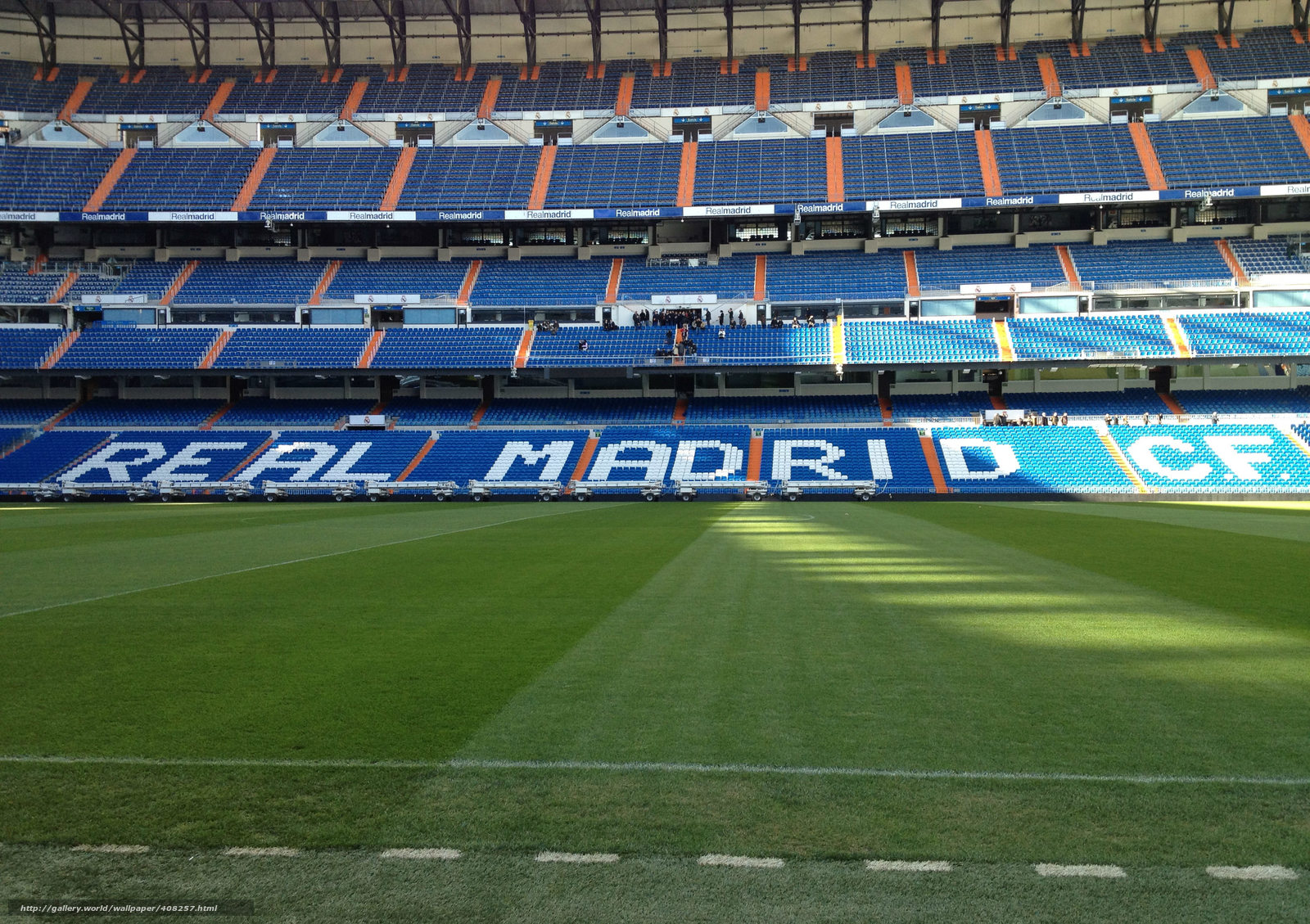 Download Wallpaper Real, Madrid, Fc, Football Field - Santiago Bernabéu Stadium , HD Wallpaper & Backgrounds
