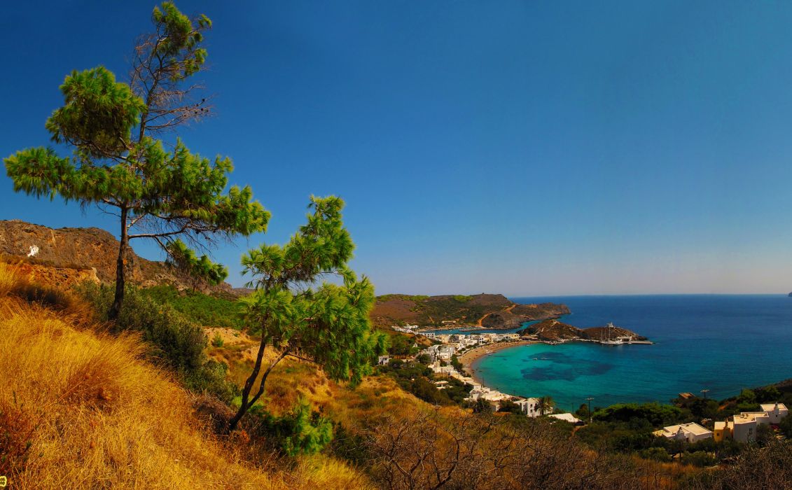 Greece Kapsali Sea Coast Bay Spit Beach House Jetty - Kapsali Kythira Greece , HD Wallpaper & Backgrounds