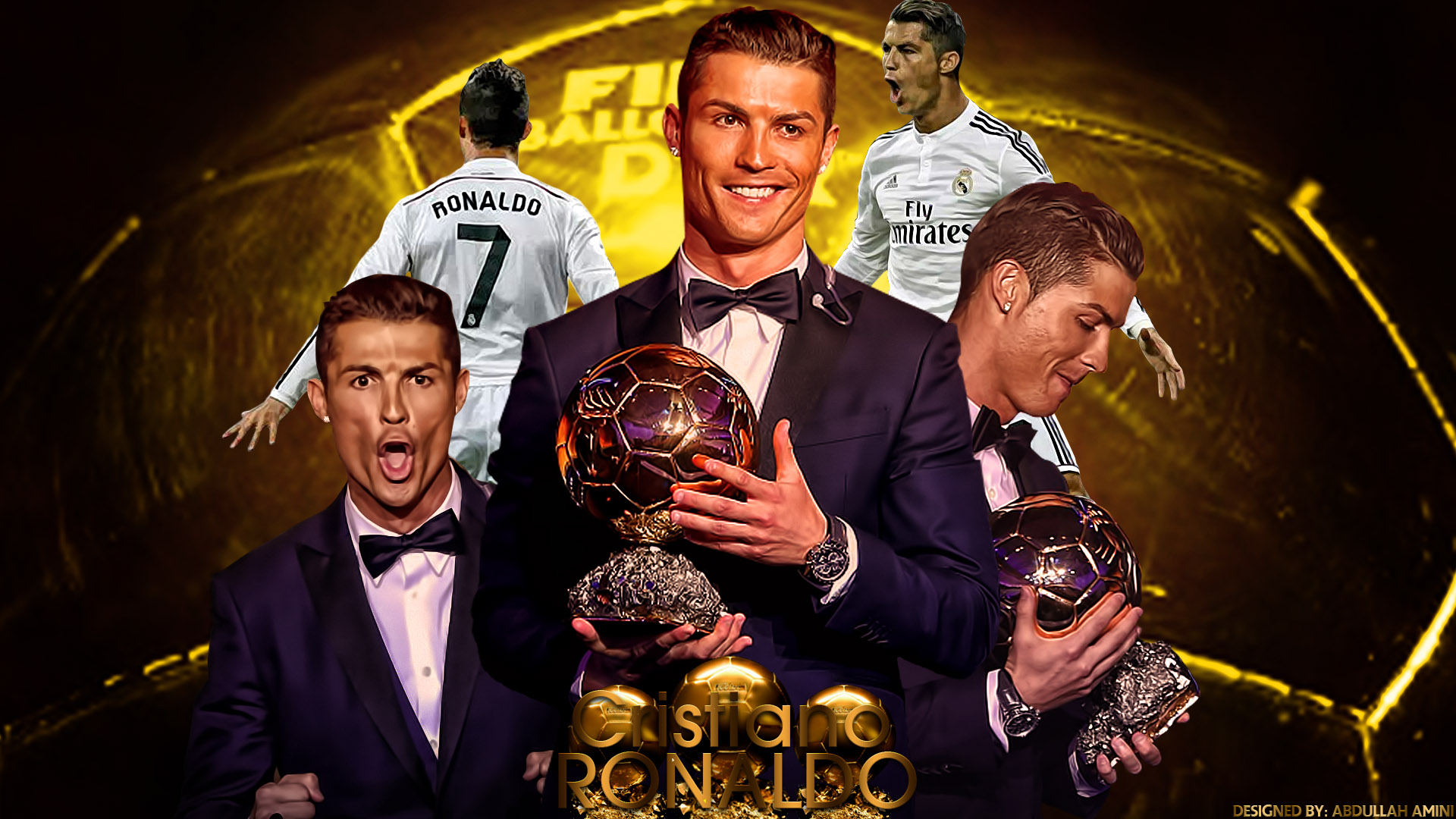 Cristiano Ronaldo Wallpaper - Cristiano Ronaldo Ballon D Or 2017 , HD Wallpaper & Backgrounds