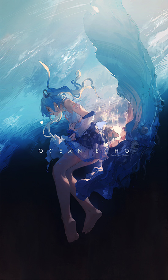 Ocean Echo Wallpaper Engine - Hatsune Miku Imagenes Vertical , HD Wallpaper & Backgrounds