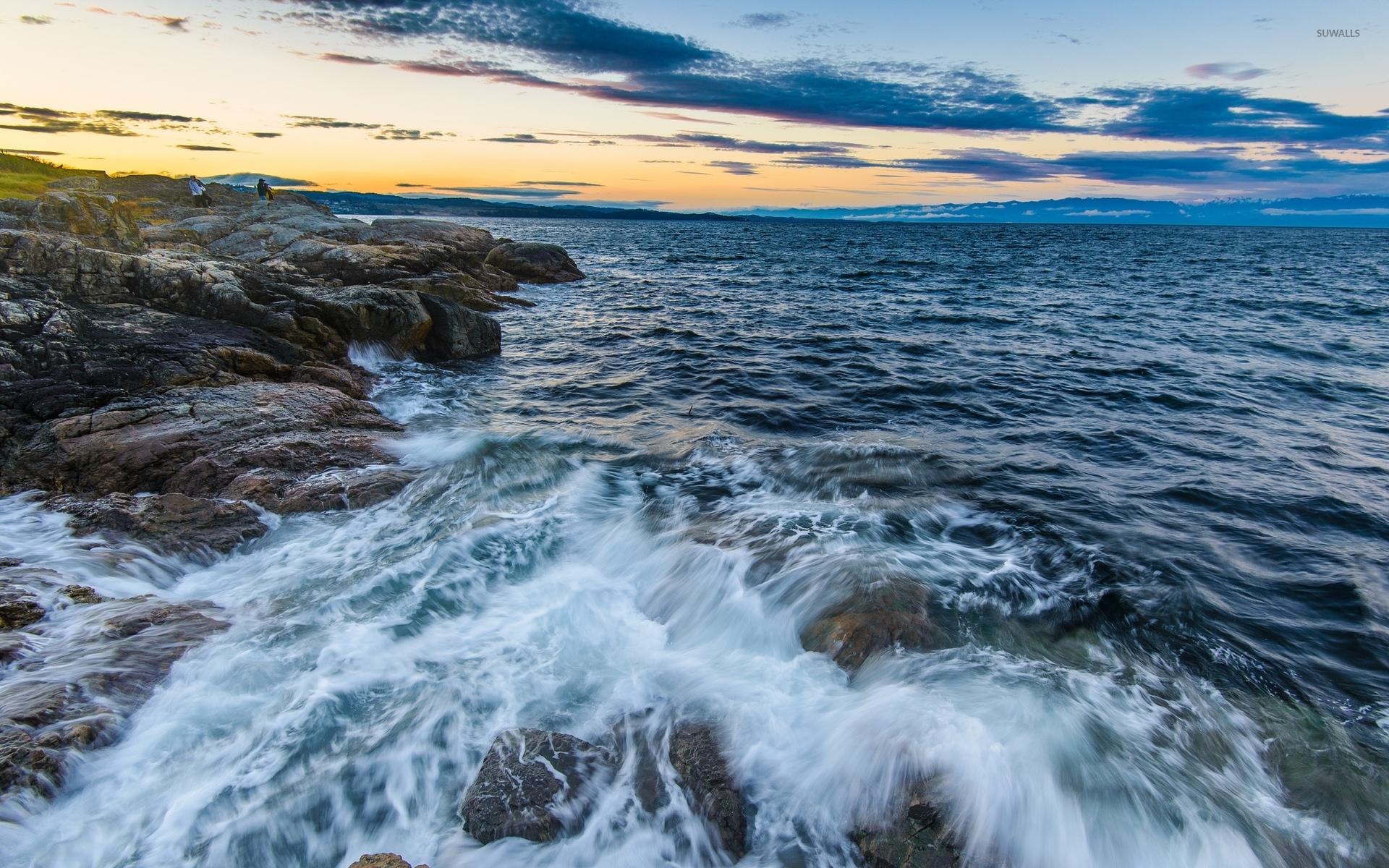 Ocean With Rocky Shore , HD Wallpaper & Backgrounds