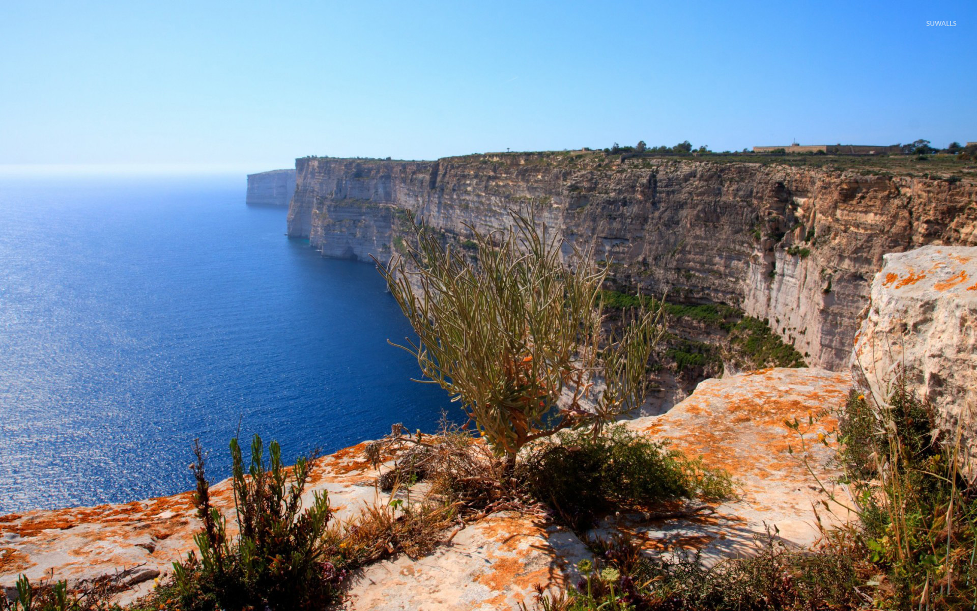 Malta Shore Wallpaper - Ta' Ċenċ Cliffs , HD Wallpaper & Backgrounds