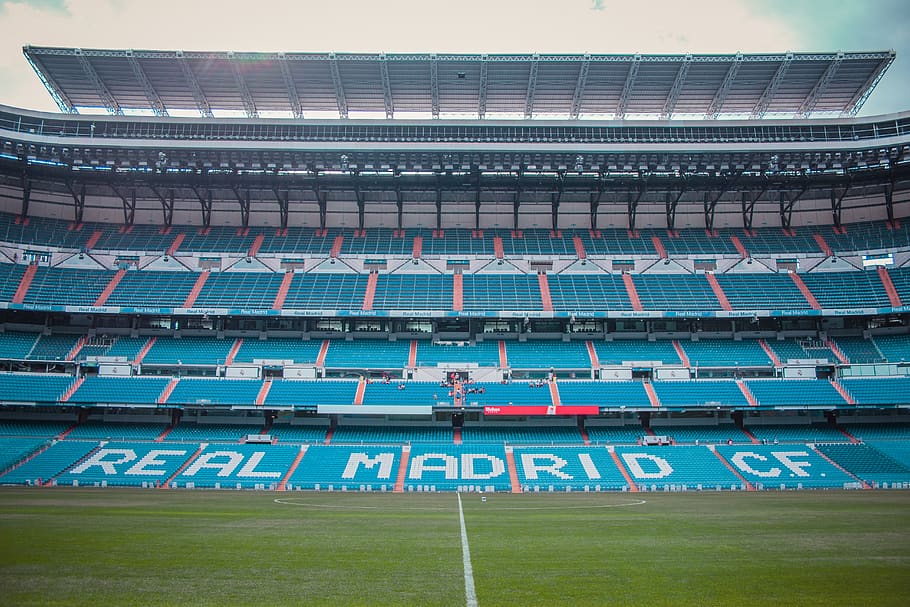 Real Madrid Stadium, Building, Arena, Field, Pitch, - Tour Bernabéu , HD Wallpaper & Backgrounds
