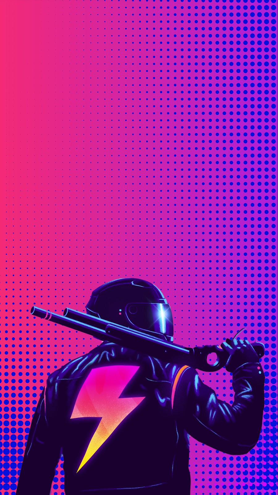 Cyberpunk Gun Pink Purple Background Phone Wallpaper - Cyberpunk Minimalist Wallpaper Phone , HD Wallpaper & Backgrounds