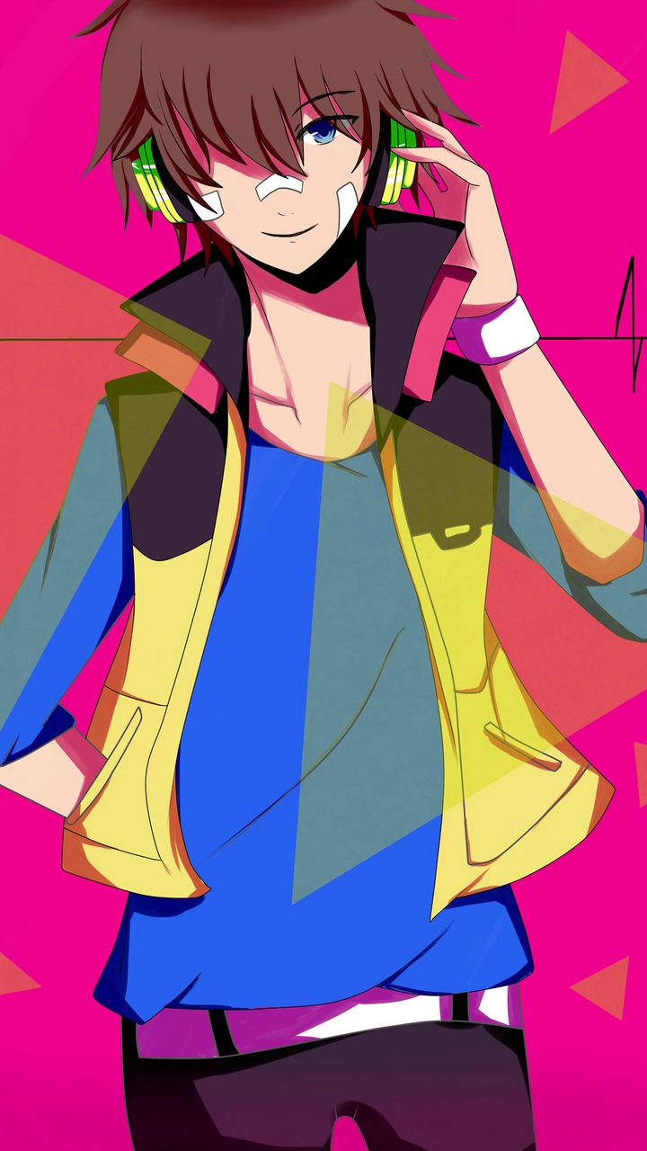 Wallpaper Guy, Anime, Art, Headphones, Young, Patch - Anime Character With Headphones , HD Wallpaper & Backgrounds