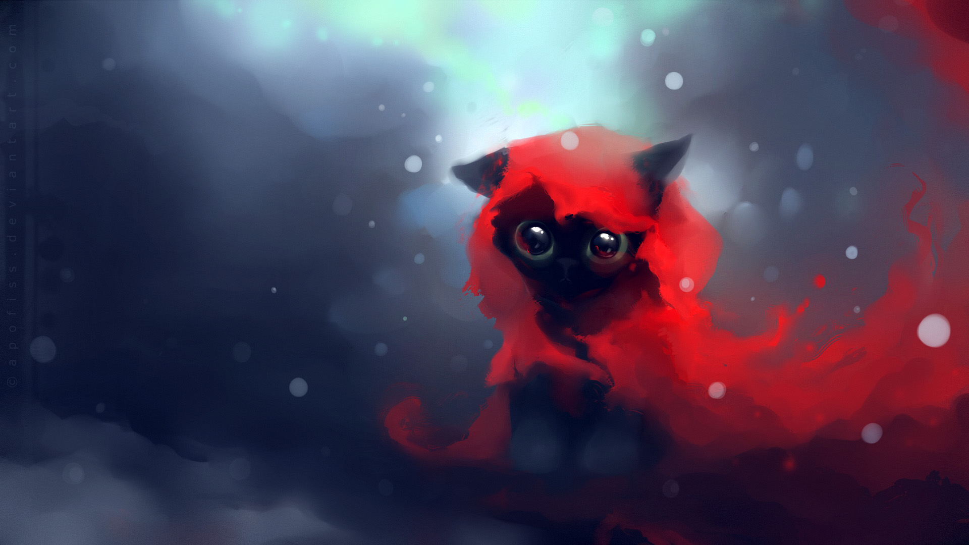 Little Red Yin For 1920 X 1080 Hdtv 1080p Resolution - Red Riding Hood Cat , HD Wallpaper & Backgrounds
