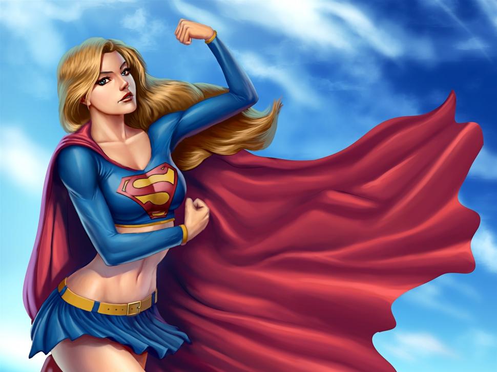 Supergirl, Dc Comics Superhero, Blue, Red Wallpaper,supergirl - Super Girl Wallpaper Hd , HD Wallpaper & Backgrounds