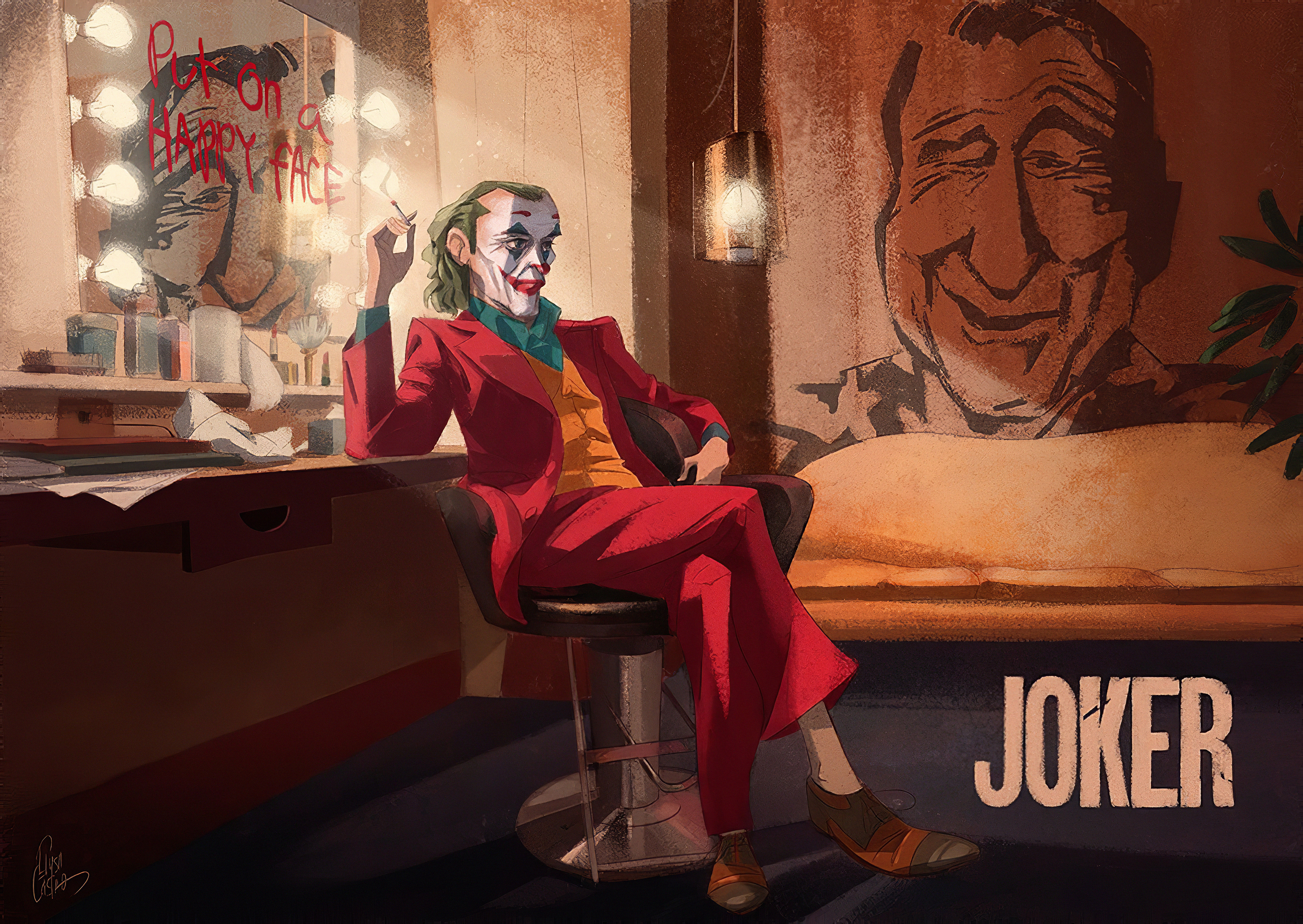Joker Comic Art - Joker4k , HD Wallpaper & Backgrounds