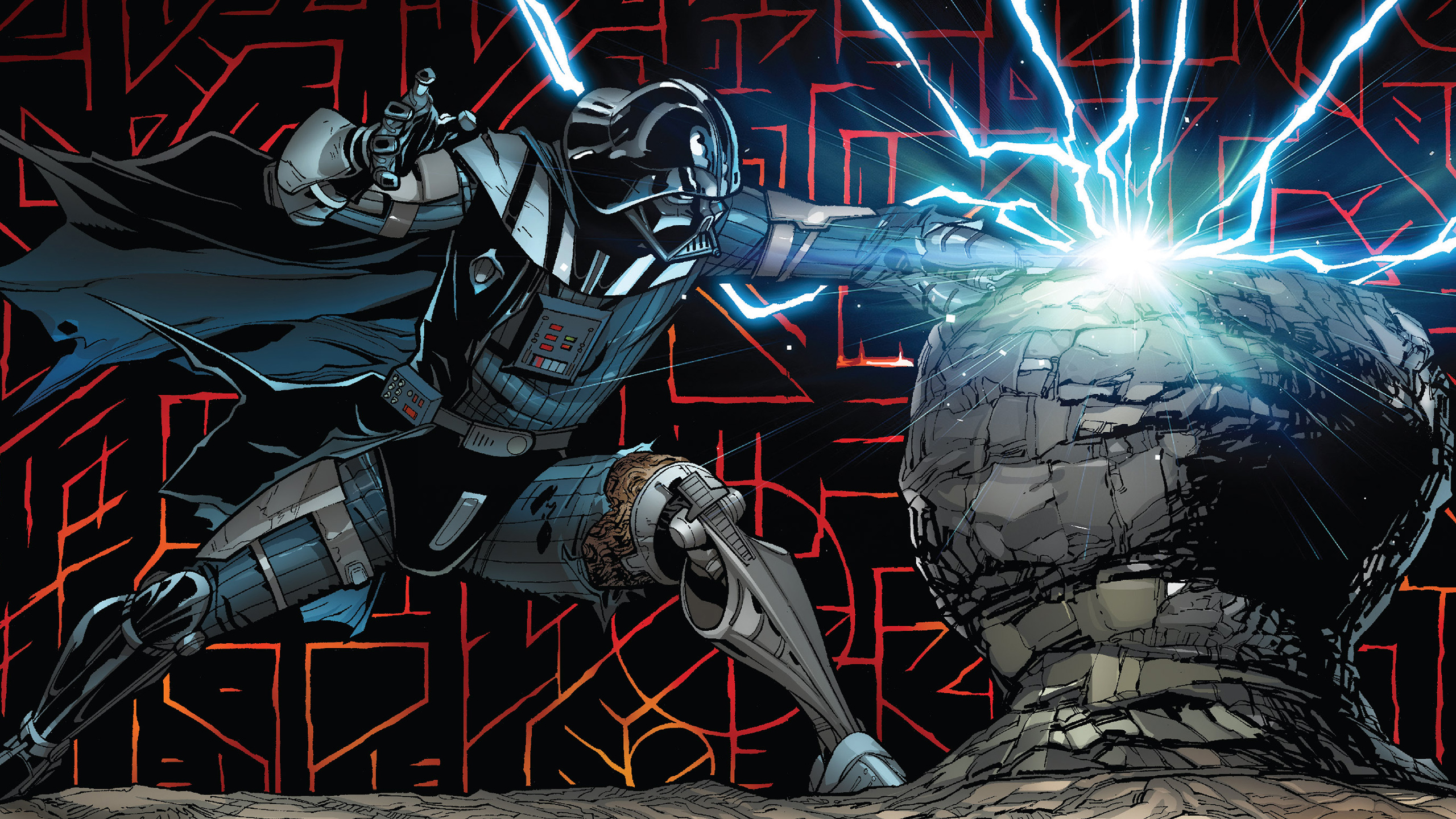 Darth Vader Comic Art , HD Wallpaper & Backgrounds