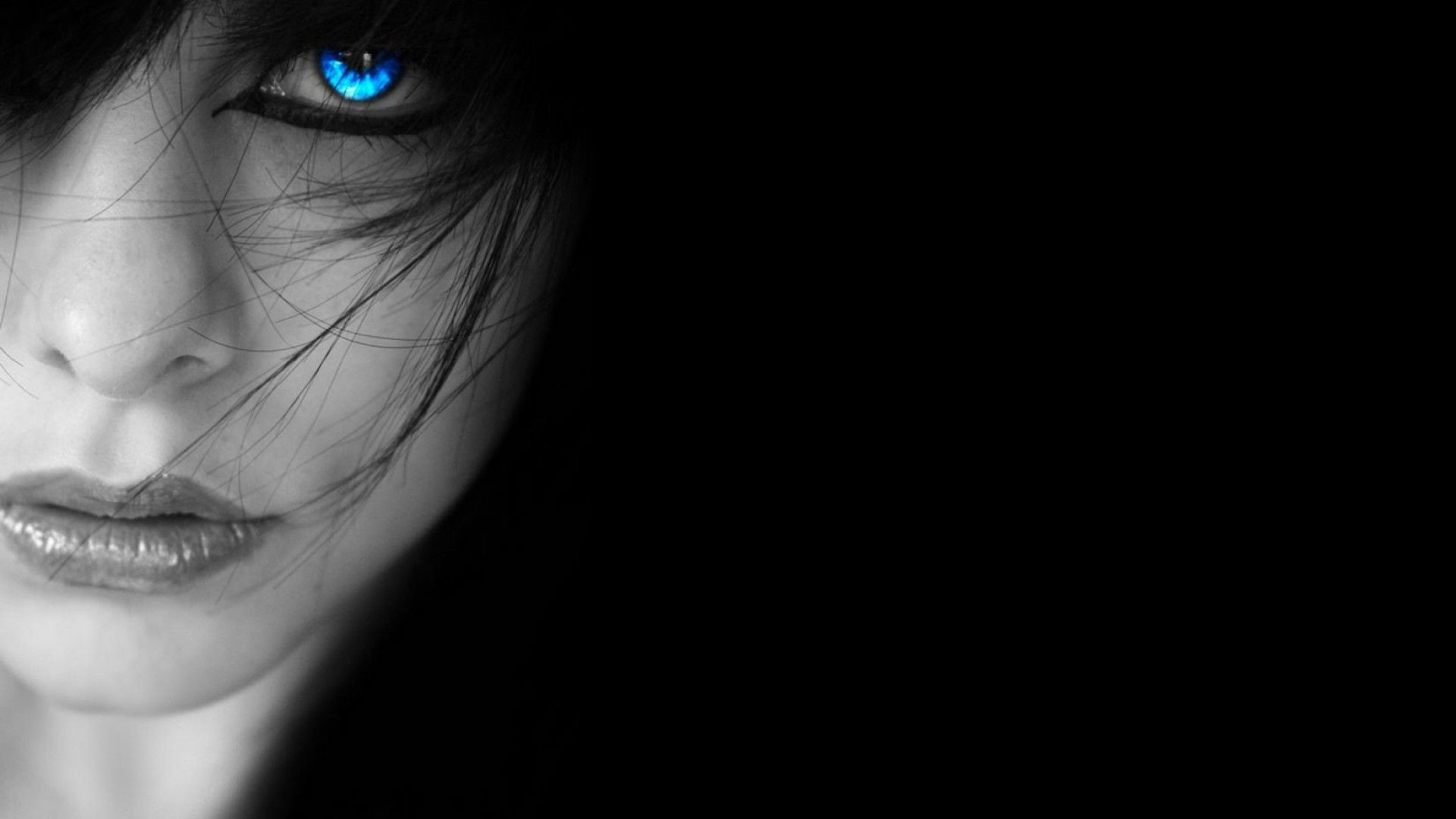 Dark Wallpaper Hd - Red And Blue Eye , HD Wallpaper & Backgrounds